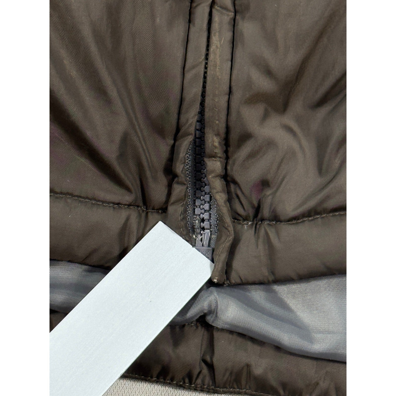 Eddie Bauer Goose Down Puffer Jacket mens Large Full Zip Premium Vest Quilted