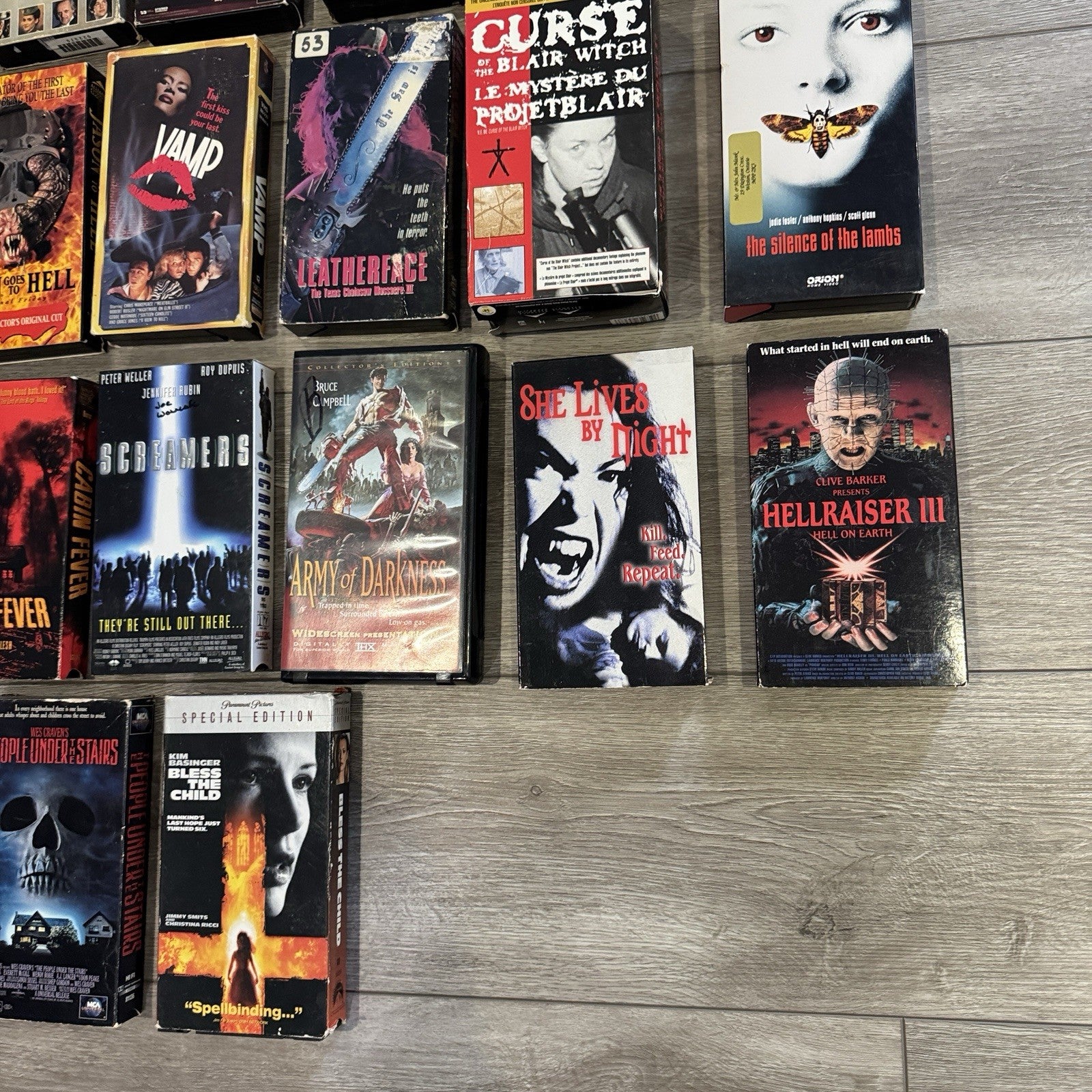 Horror VHS classics Lot Of 30 With Many Grails - Boarding House Jason And More