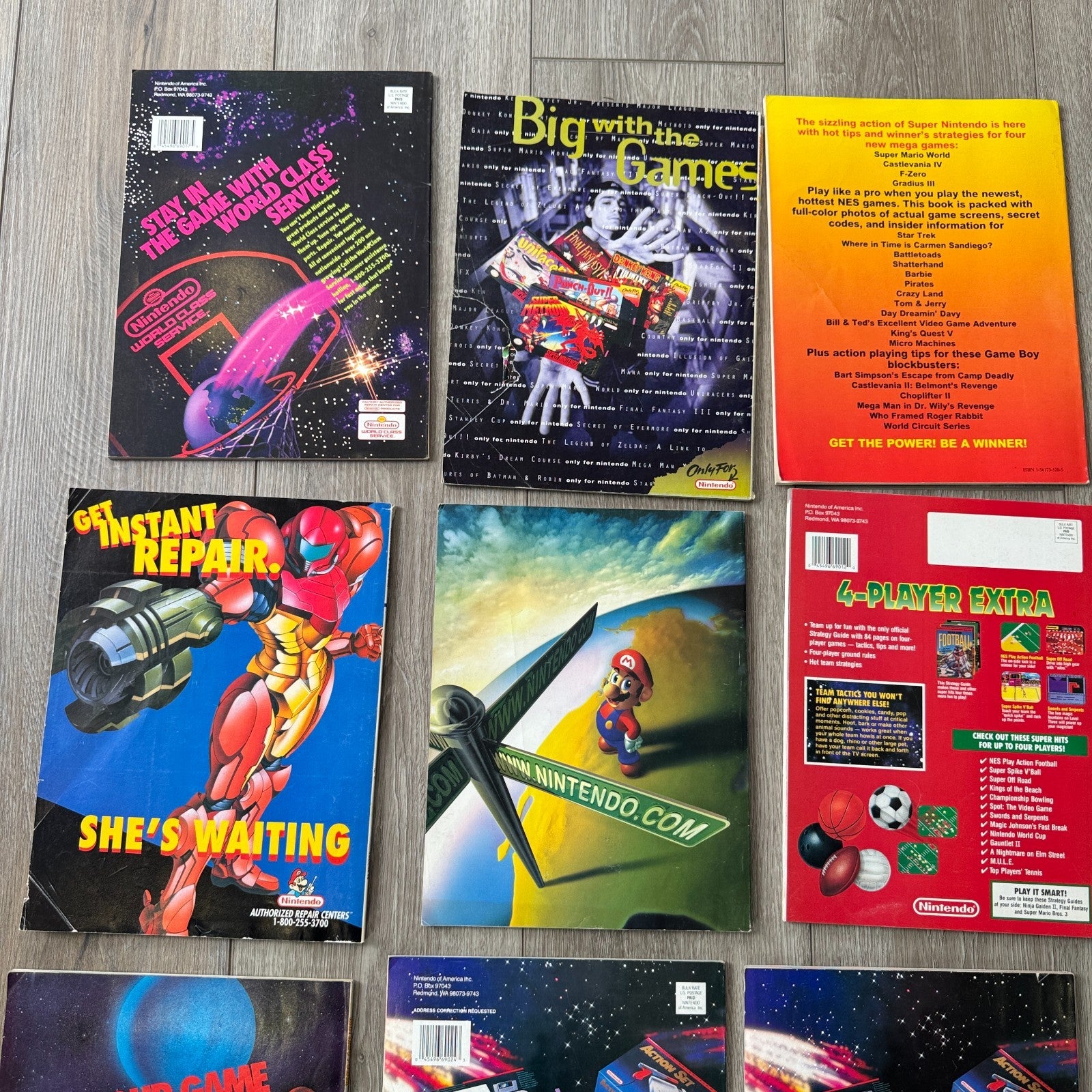 Lot of 18 Nintendo power Magazines & 1 Playstation Magazine Read Description