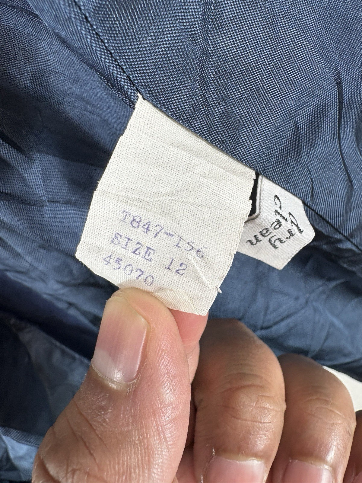 Pendleton 100% Virgin Wool Long Blue Trench Coat Double Breasted Womens Size 12