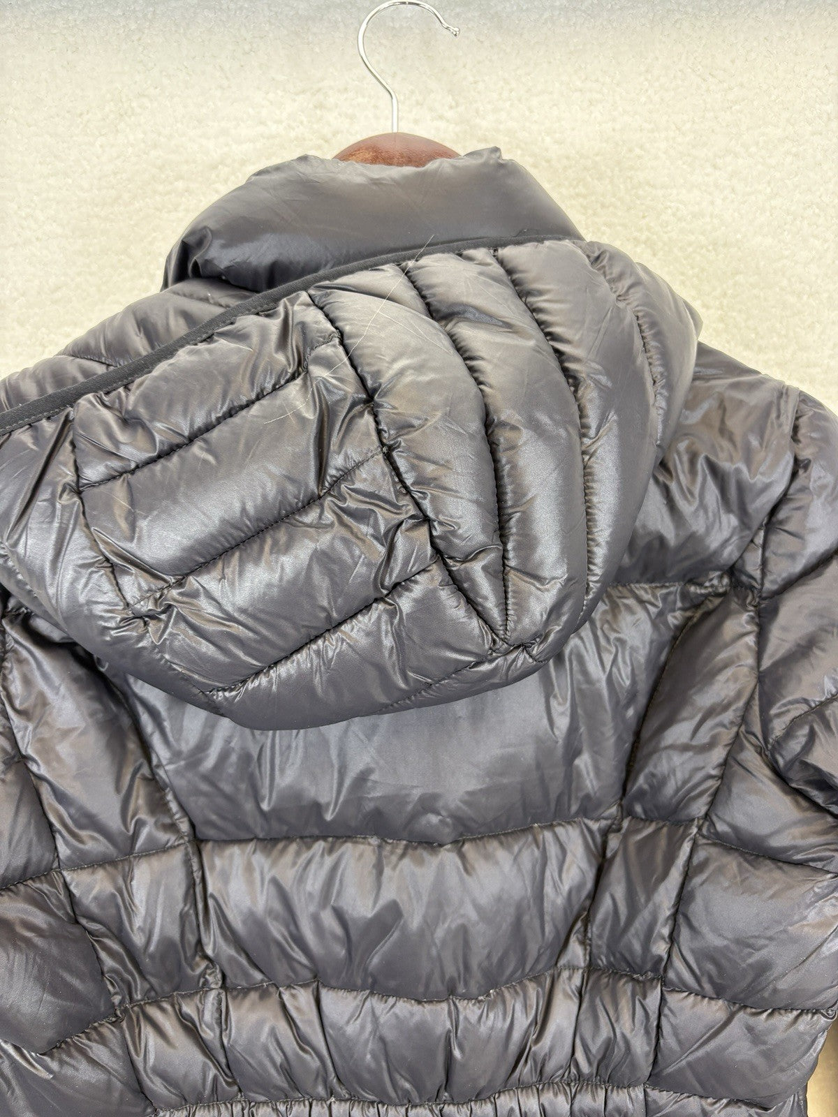 Calvin Klein Puffer Down Jacket Womens Small Black Lightweight Quilted Zip Up