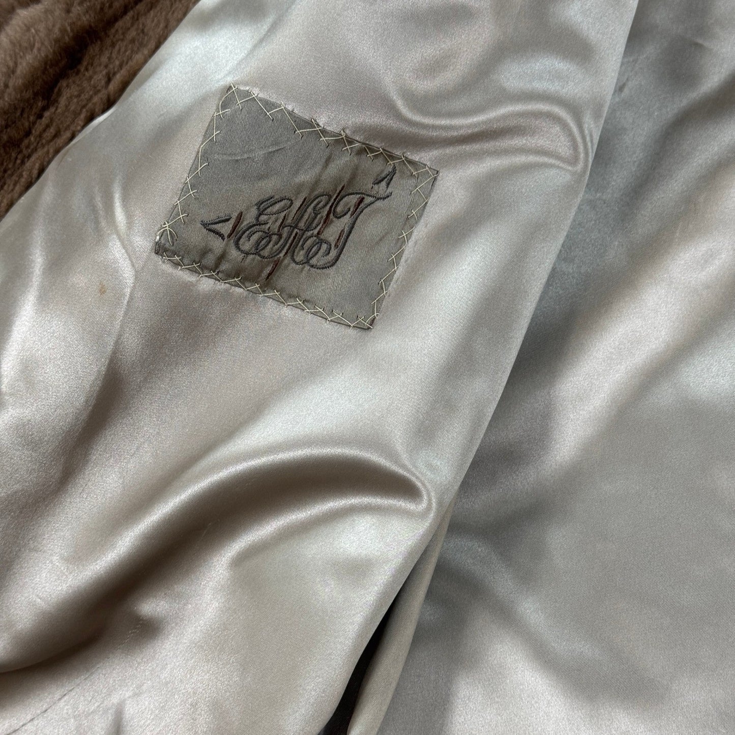 Vintage Saks & Co Fur Coat Womens XL Brown Collared Full Length Lined