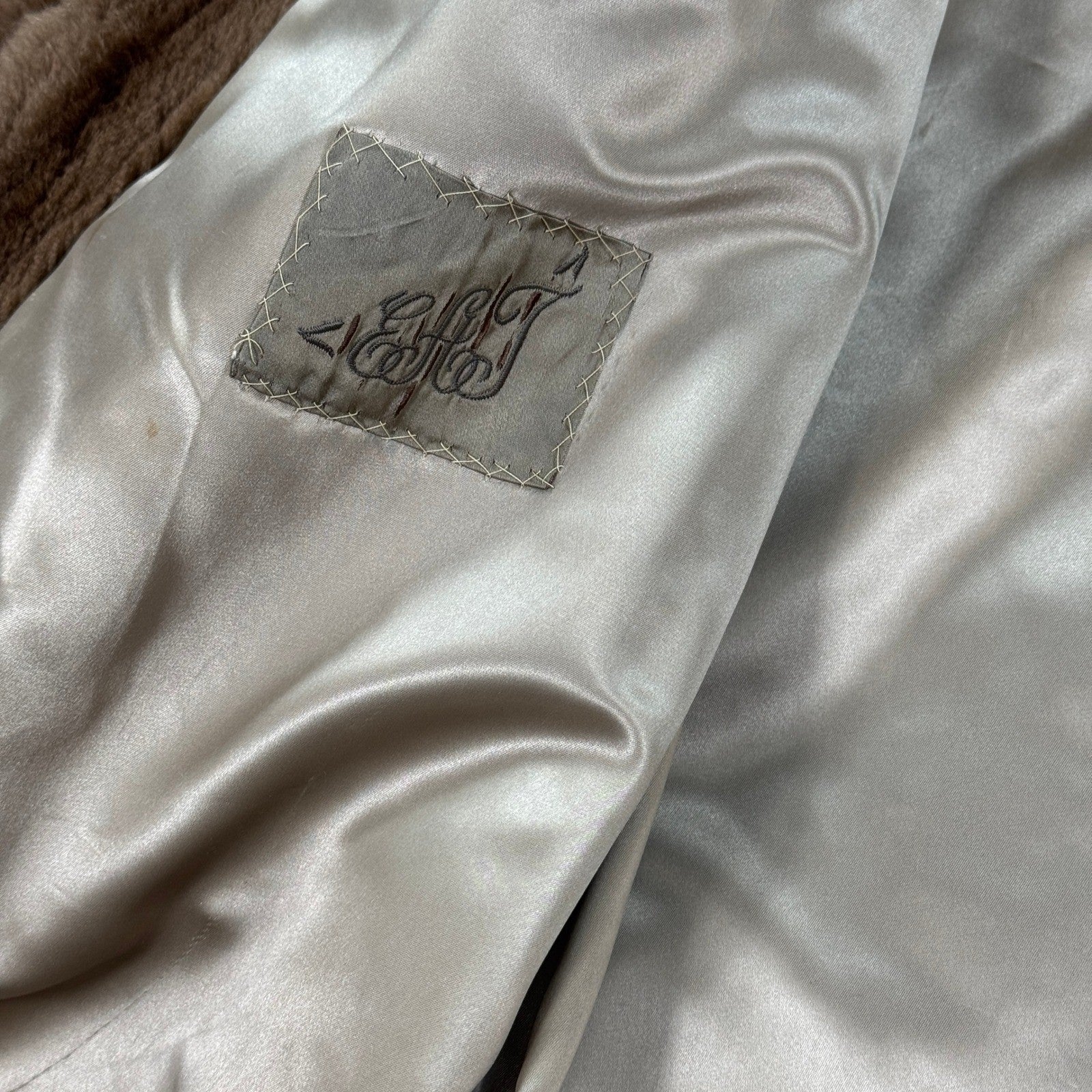 Vintage Saks & Co Fur Coat Womens XL Brown Collared Full Length Lined