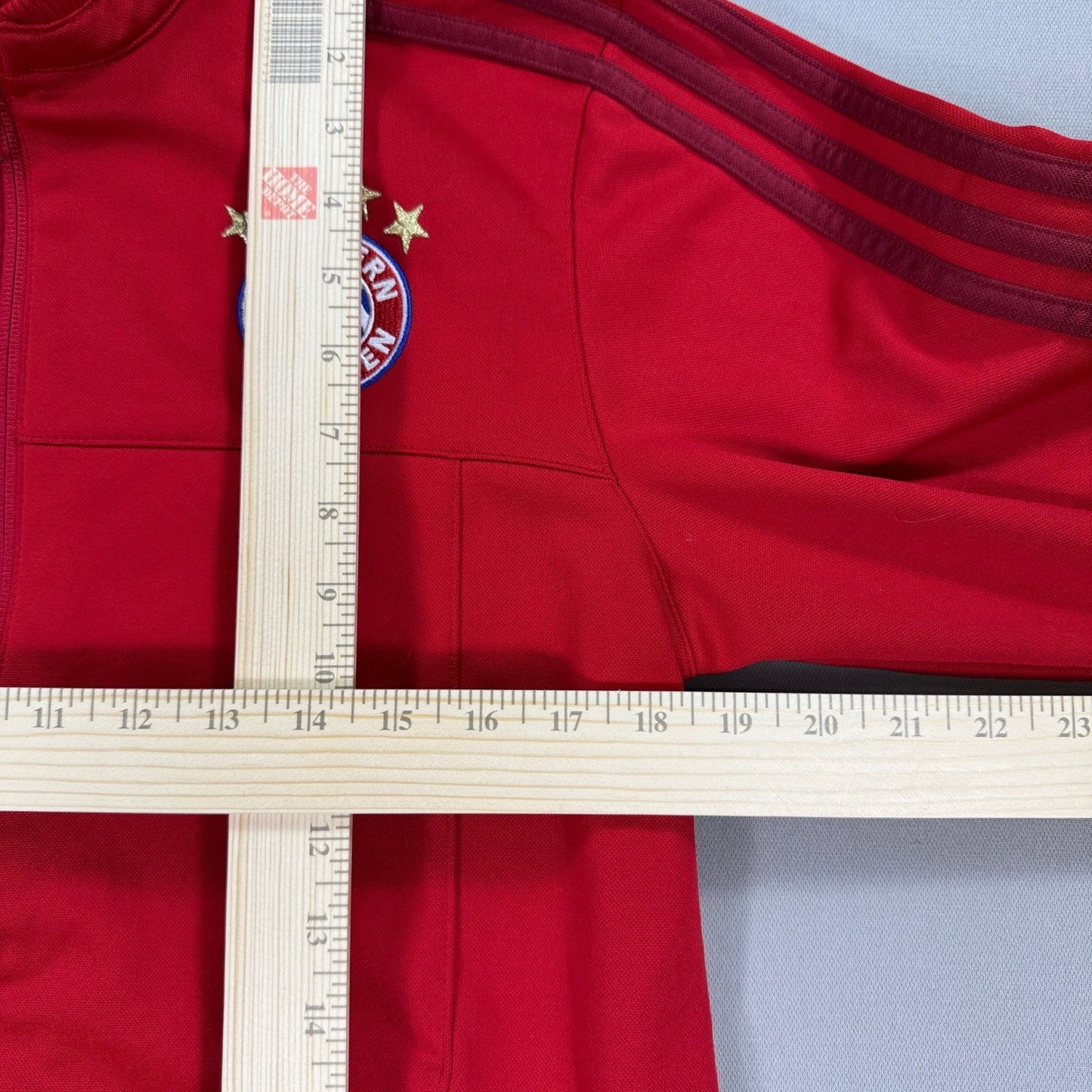 Adidas FC Bayern Munich Track Jacket Red Full Zip Embroidered Soccer Mens Size M