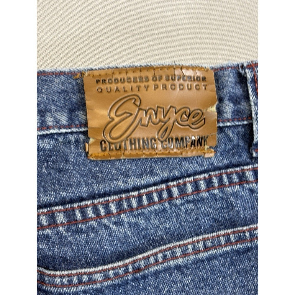 Enyce Jean Shorts Y2K Mens Size 42 Blue Denim 90s Hip Hop Skater Wide Leg