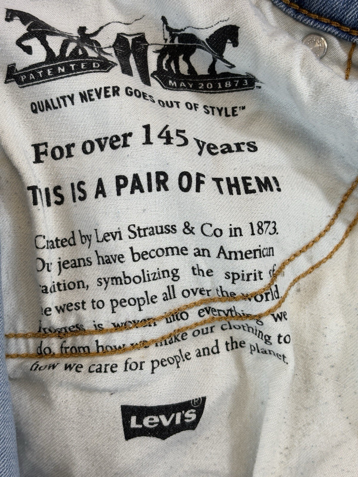 Levis 655040189 Jeans Skinny Straight Fit Mens Size 36x30 Blue Denim Light Wash