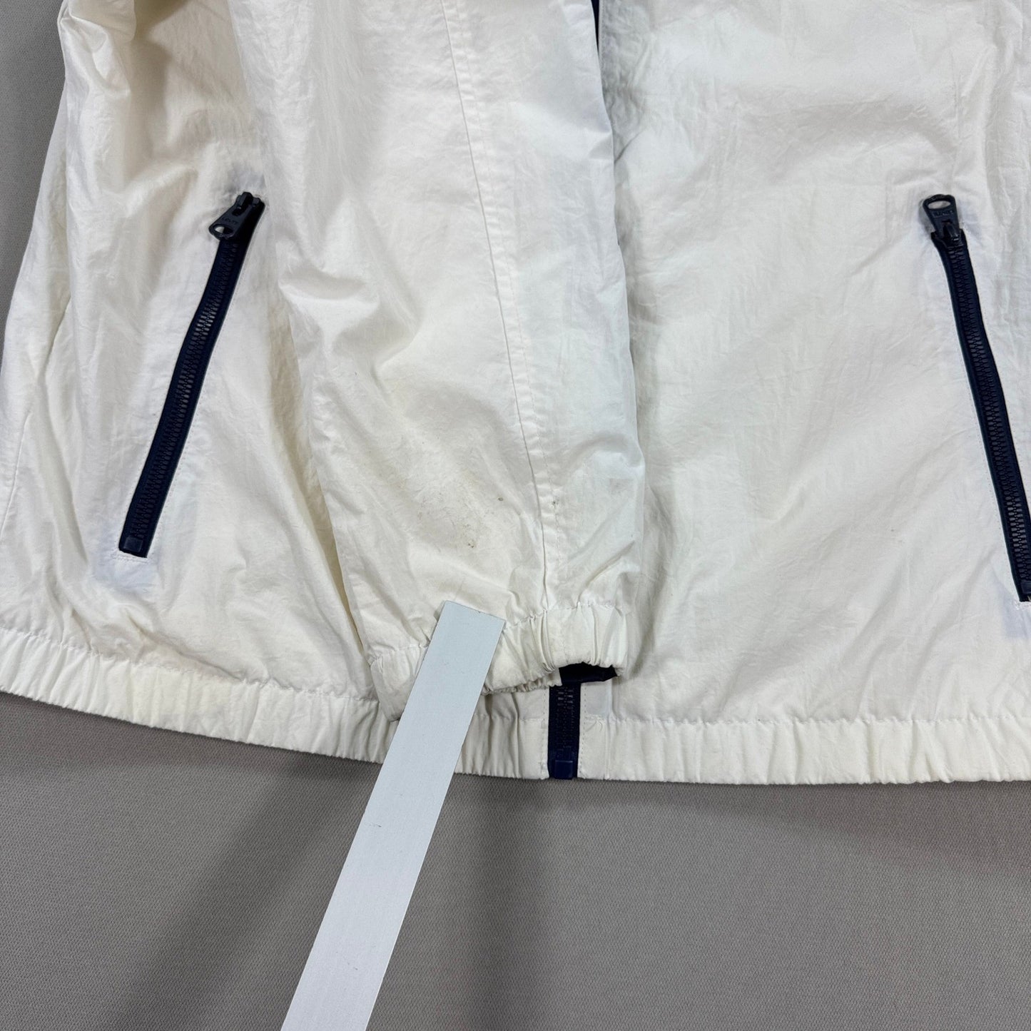 Levi's Retro Varsity Jacket Mens Large White Full Zip Spell Out Logo Sleeve Logo