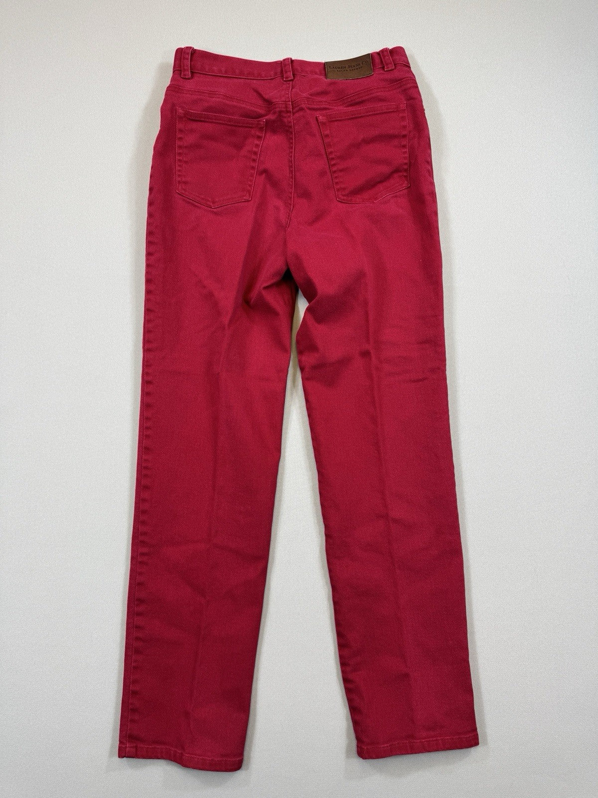 Ralph Lauren Lauren Jeans Co Womens Size 6 Red Straight Leg Jeans Modern Fit