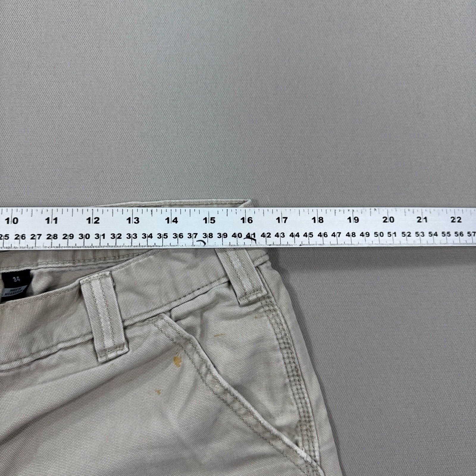 Carhartt Relaxed Fit Tan Canvas Work Shorts mens 34 Rugged Heavy Duty Outdoor