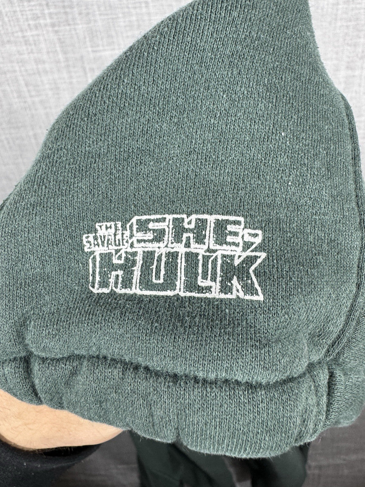 Vans Marvel She-Hulk Print Hoodie Sweatshirt Adult Small Green Off Wall Collab