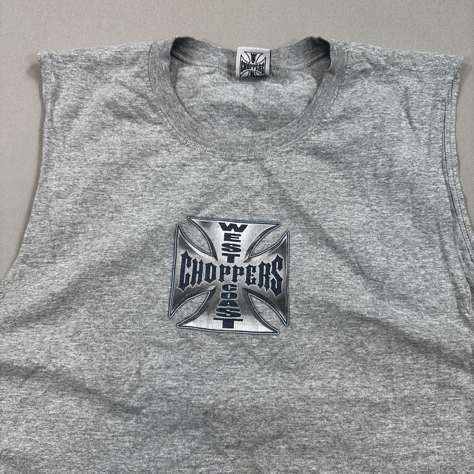 Vintage West Coast Choppers Jesse Who Shirt Men’s Large Gray Sleeveless Top