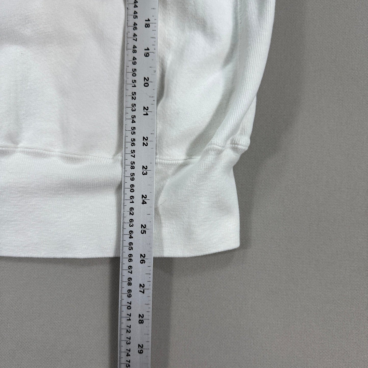 Champion Reverse Weave Sweatshirt mens Large White Embroidered Logo Made in USA