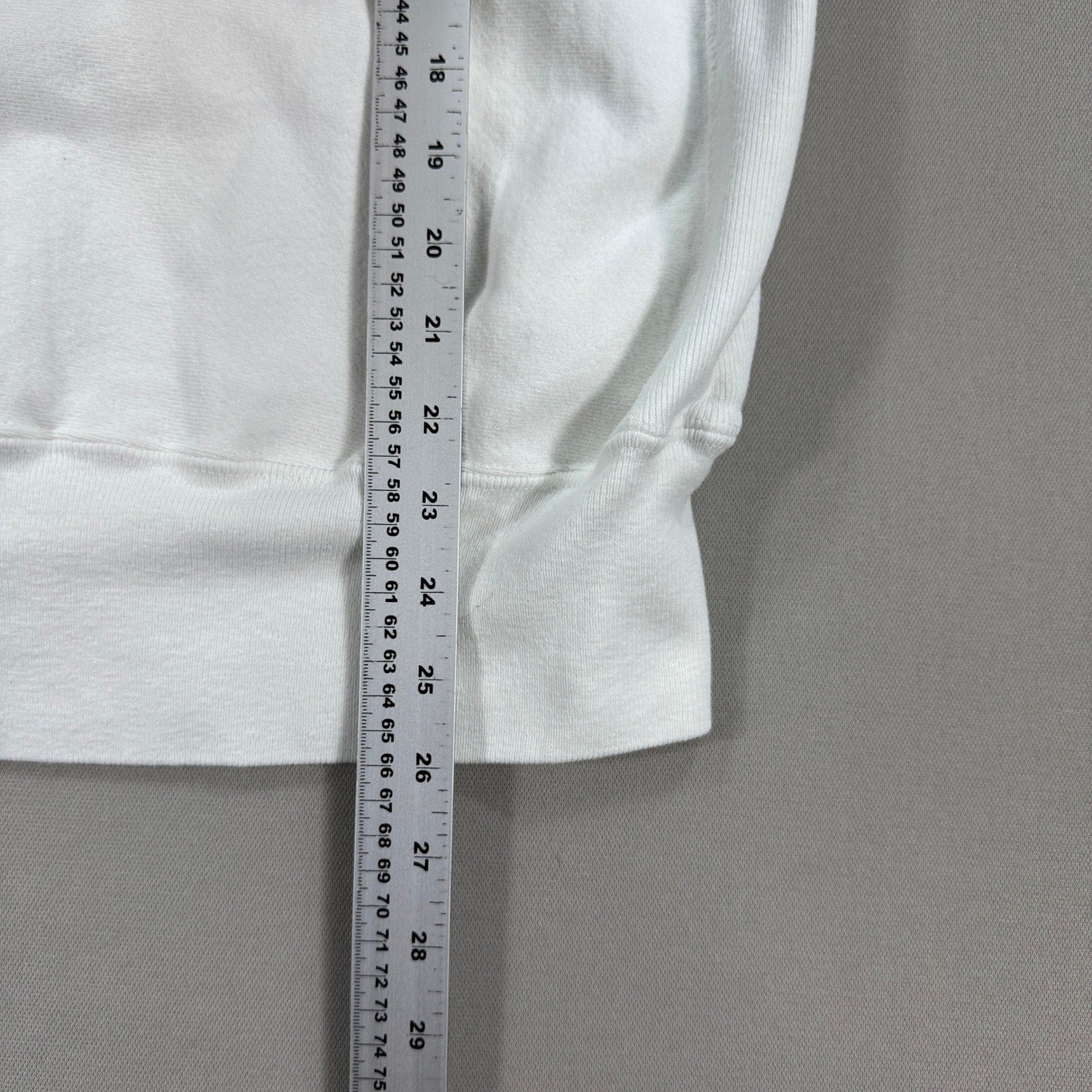 Champion Reverse Weave Sweatshirt mens Large White Embroidered Logo Made in USA