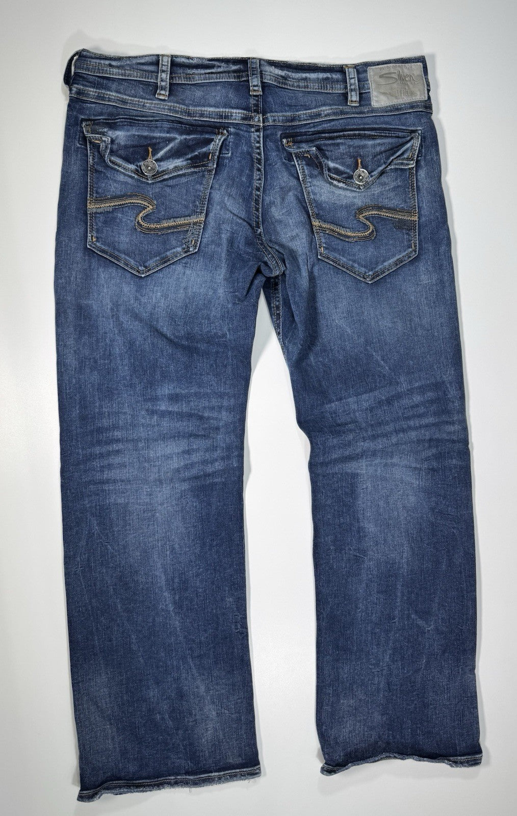 Silver Jeans Zac Men’s 38 x 32 Blue Relaxed Fit Straight Leg