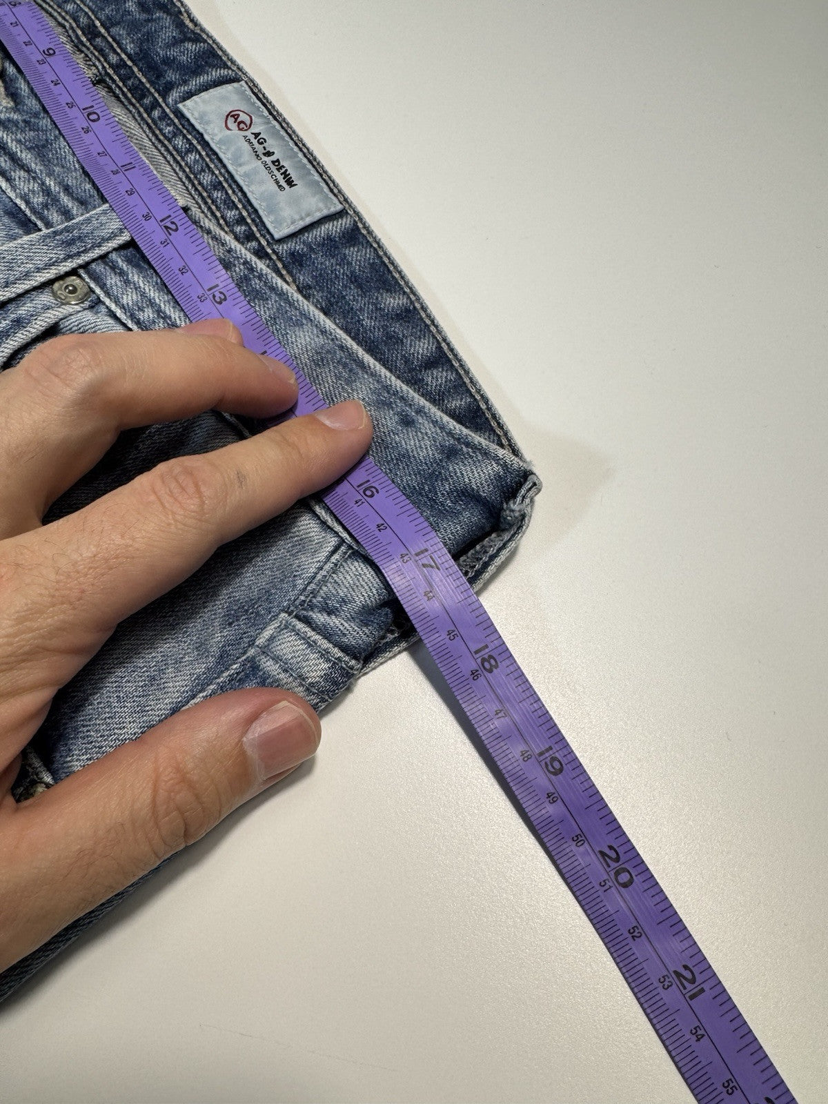 AG Jeans Light Blue Tellis Modern Slim Ag-ed Distressed Denim Jeans 33x32