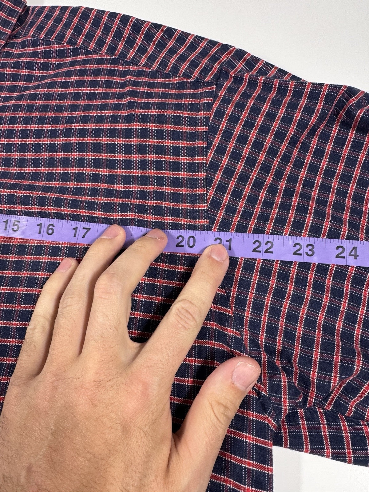 Tommy Hilfiger Shirt Mens Size L Blue Plaid 90s Vintage Tiger Crest New