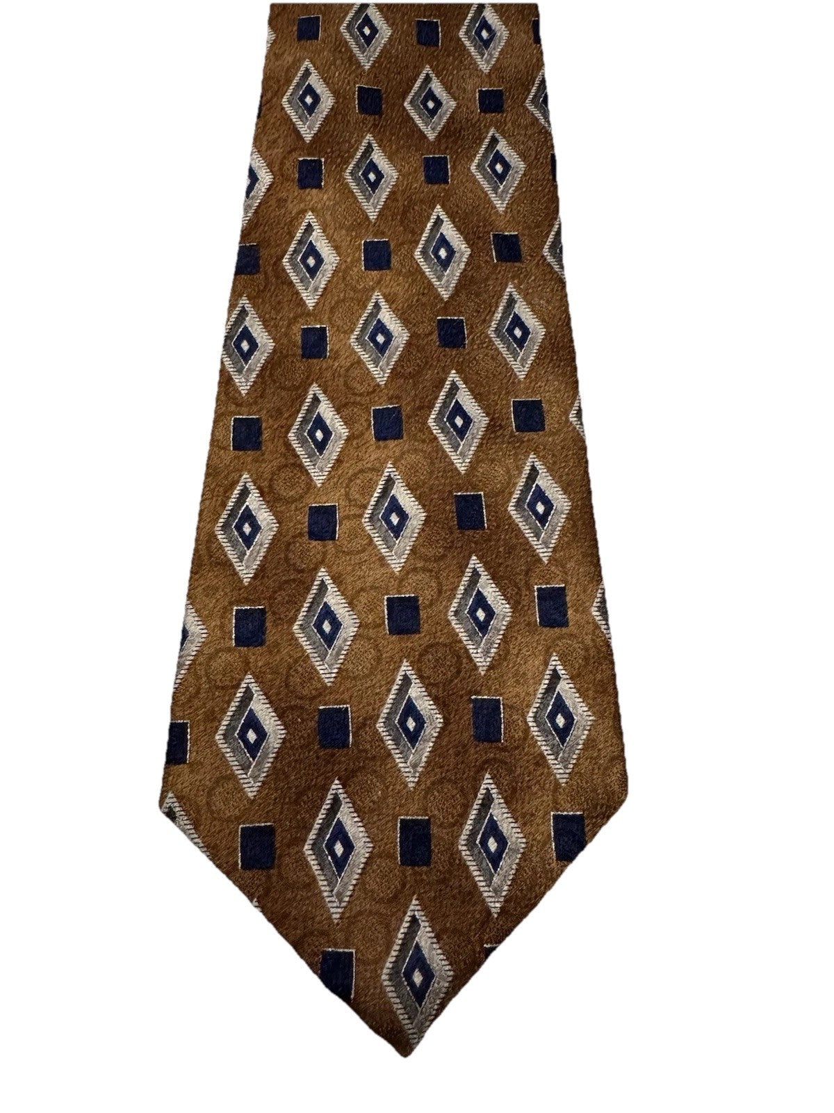 Vintage Stafford Mens 100% Silk Tie Triangle Pattern