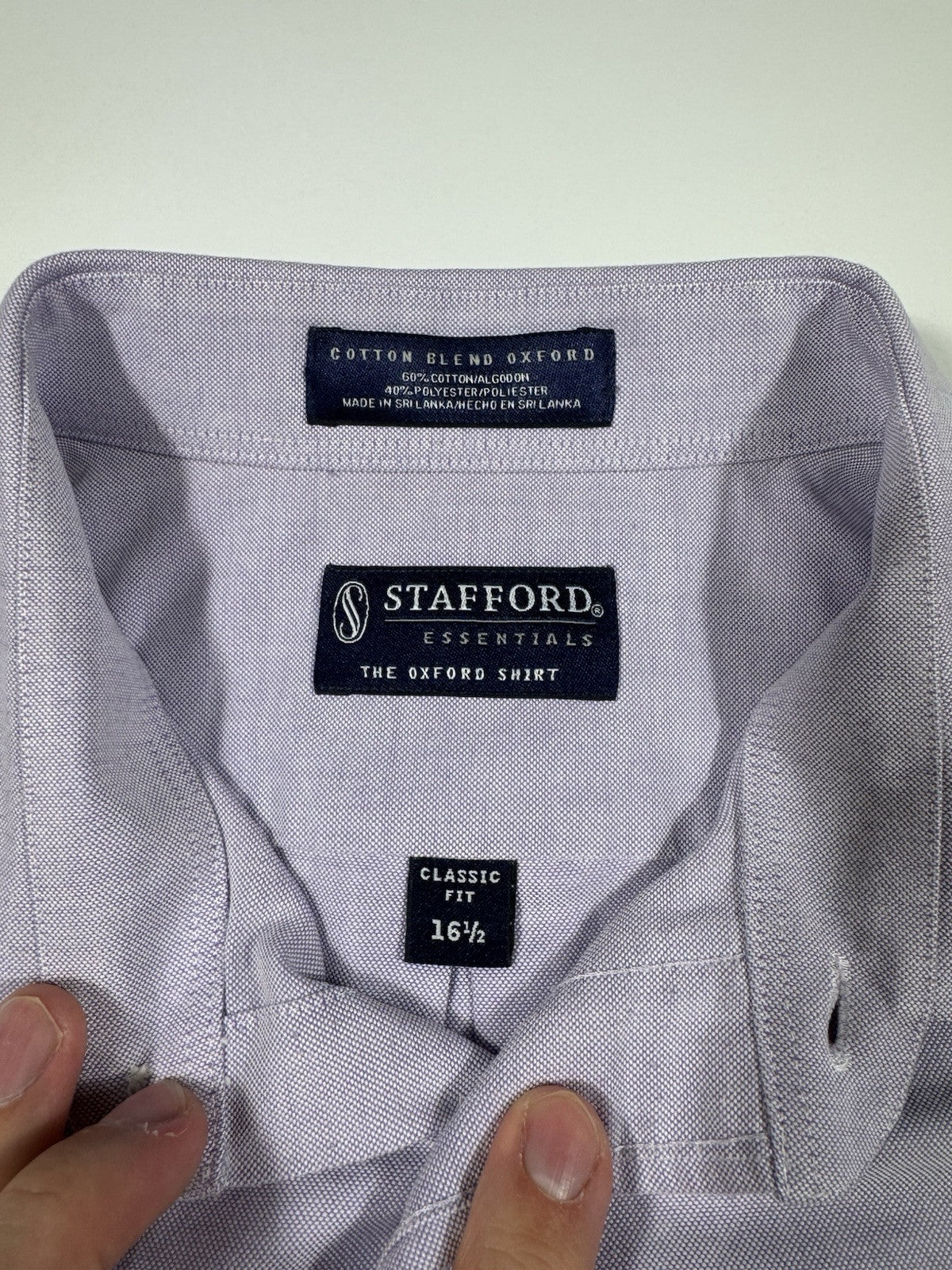 Stafford Essentials mens The Oxford Shirt Classic Fit 16.5 Dress shirt