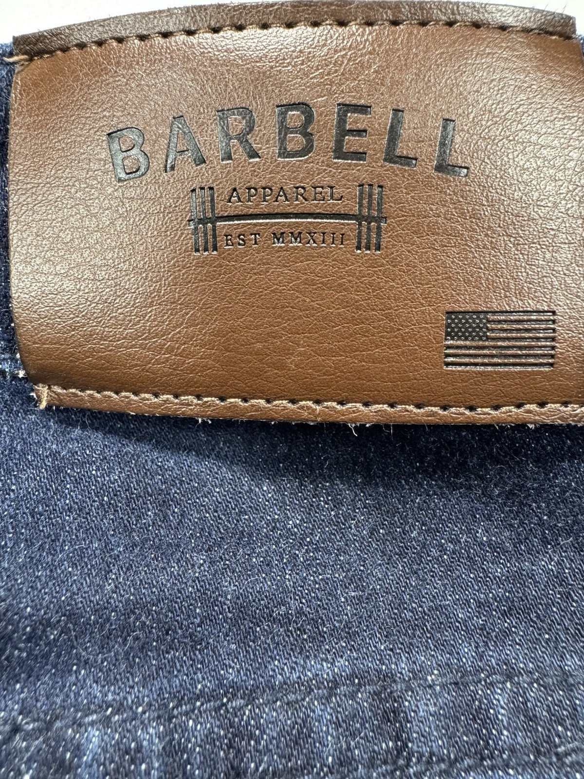 Barbell Apparel Jeans Mens 40x34 Blue Slim Athletic Fit Stretch Made In U.S.A