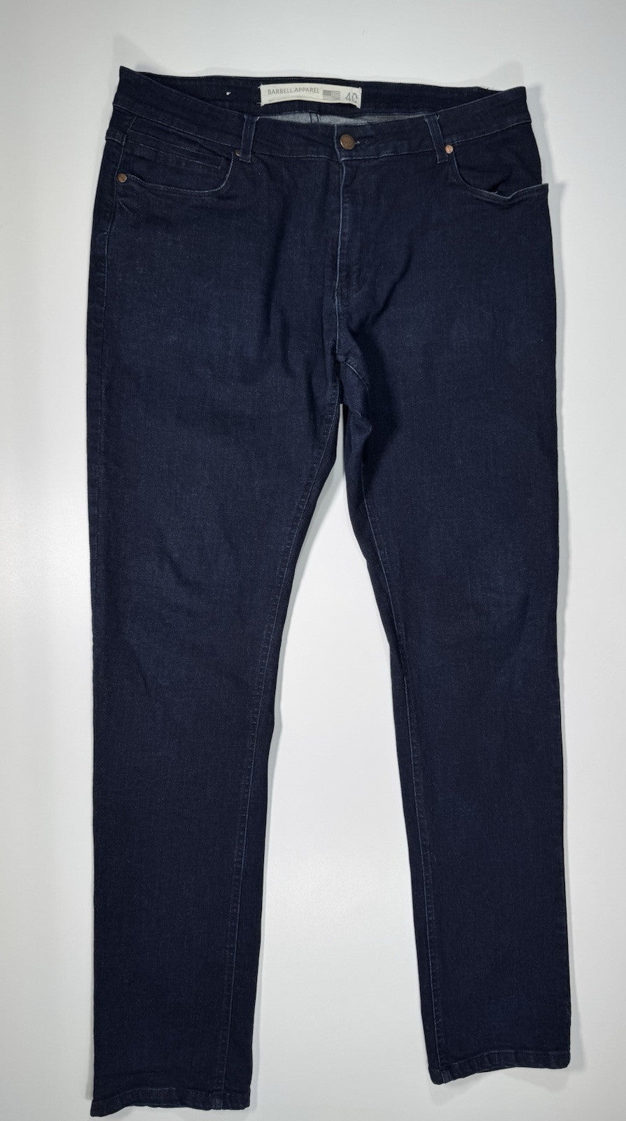 Barbell Apparel Jeans Mens 40x34 Blue Slim Athletic Fit Stretch Made In U.S.A