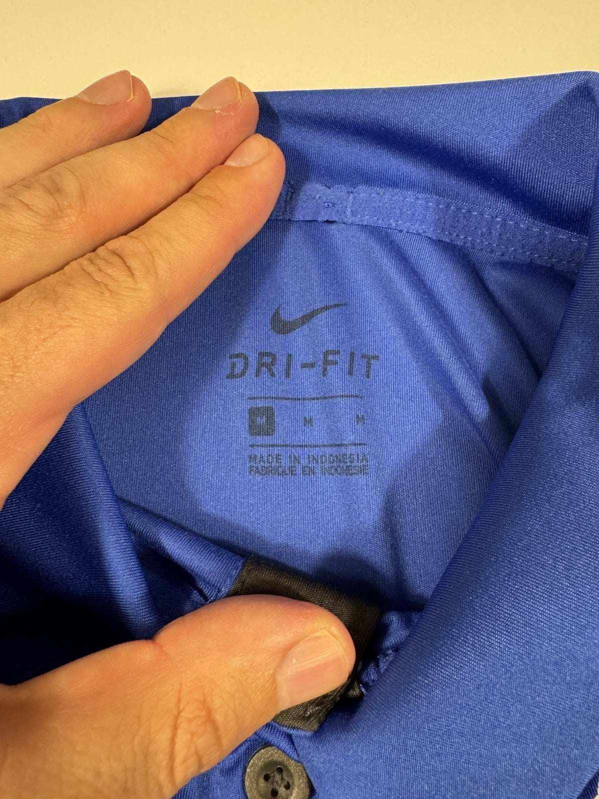 Florida Gators Polo Shirt Medium NIKE Dri Fit NCAA Collage Football Blue