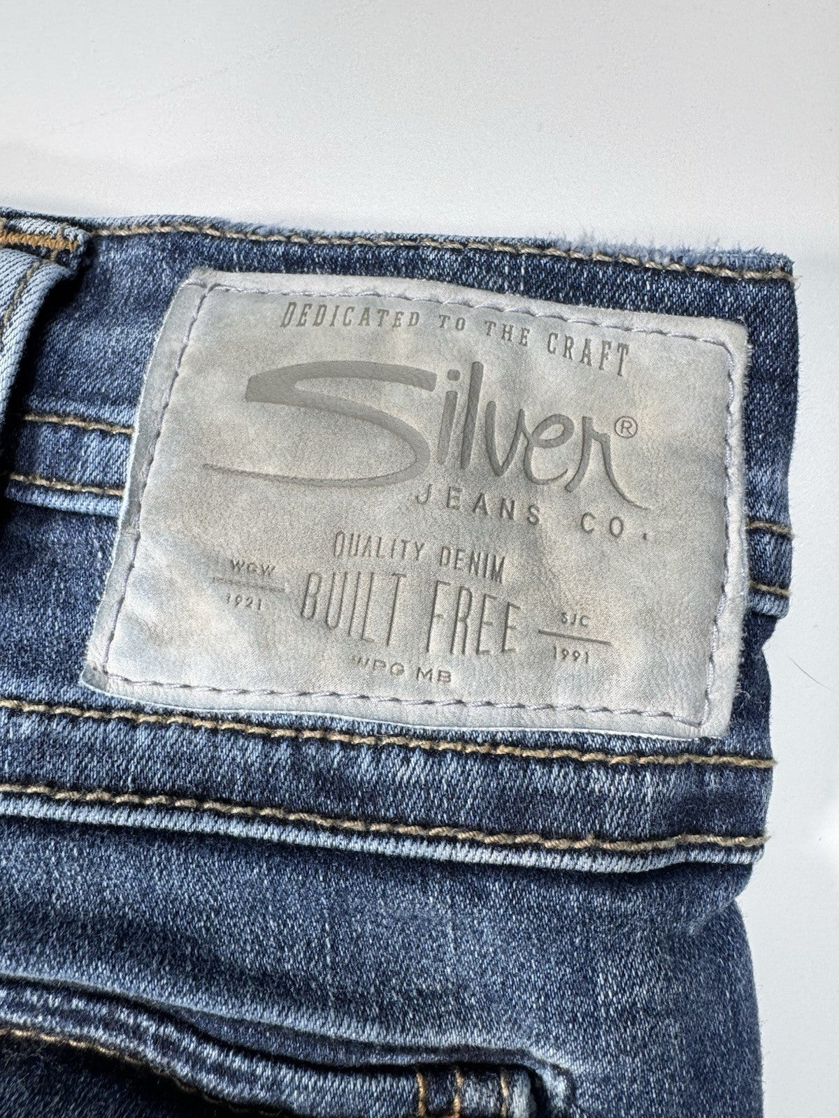 Silver Jeans Zac Men’s 38 x 32 Blue Relaxed Fit Straight Leg