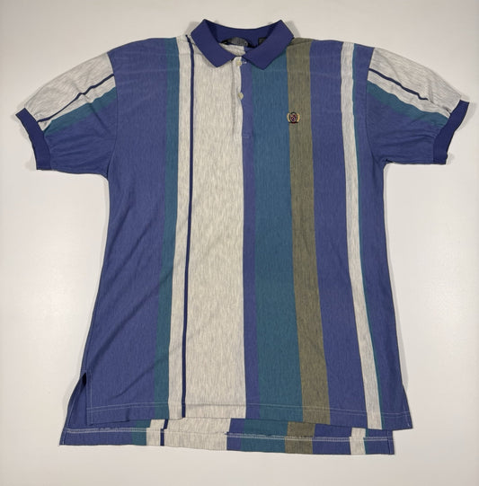 Knightsbridge Polo Short Sleeve Vintage Size Large  Multicolour Striped