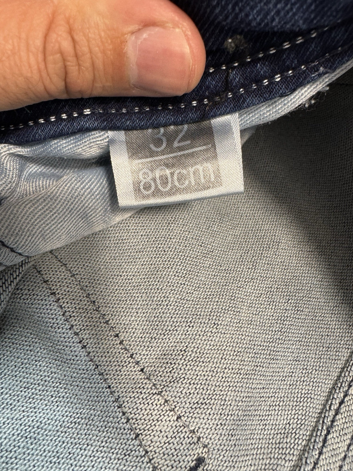 GANT Jeans Mens 32x28 Regular Straight Fit Blue Heavy Denim Embroidered Pocket