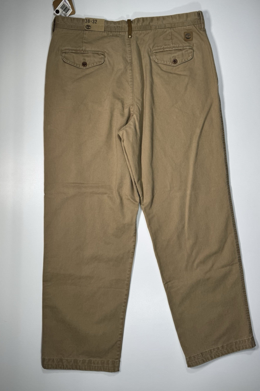Timberland Flat Front Khaki Pants mens 38x32 Tan Brown Casual Business Work NWT