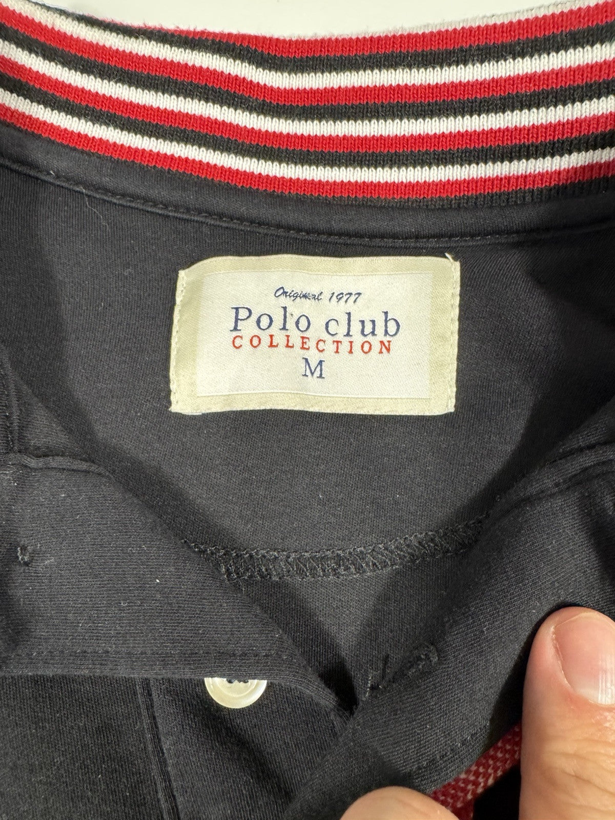 Beverly Hills Polo Club Black Quarter Button Polo Size Medium