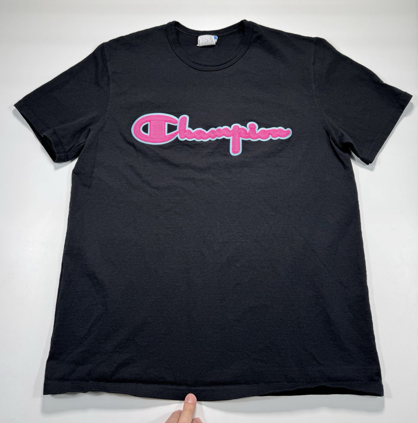 Champion T-Shirt mens Size Large Reverse Weave Black Vintage Read Description