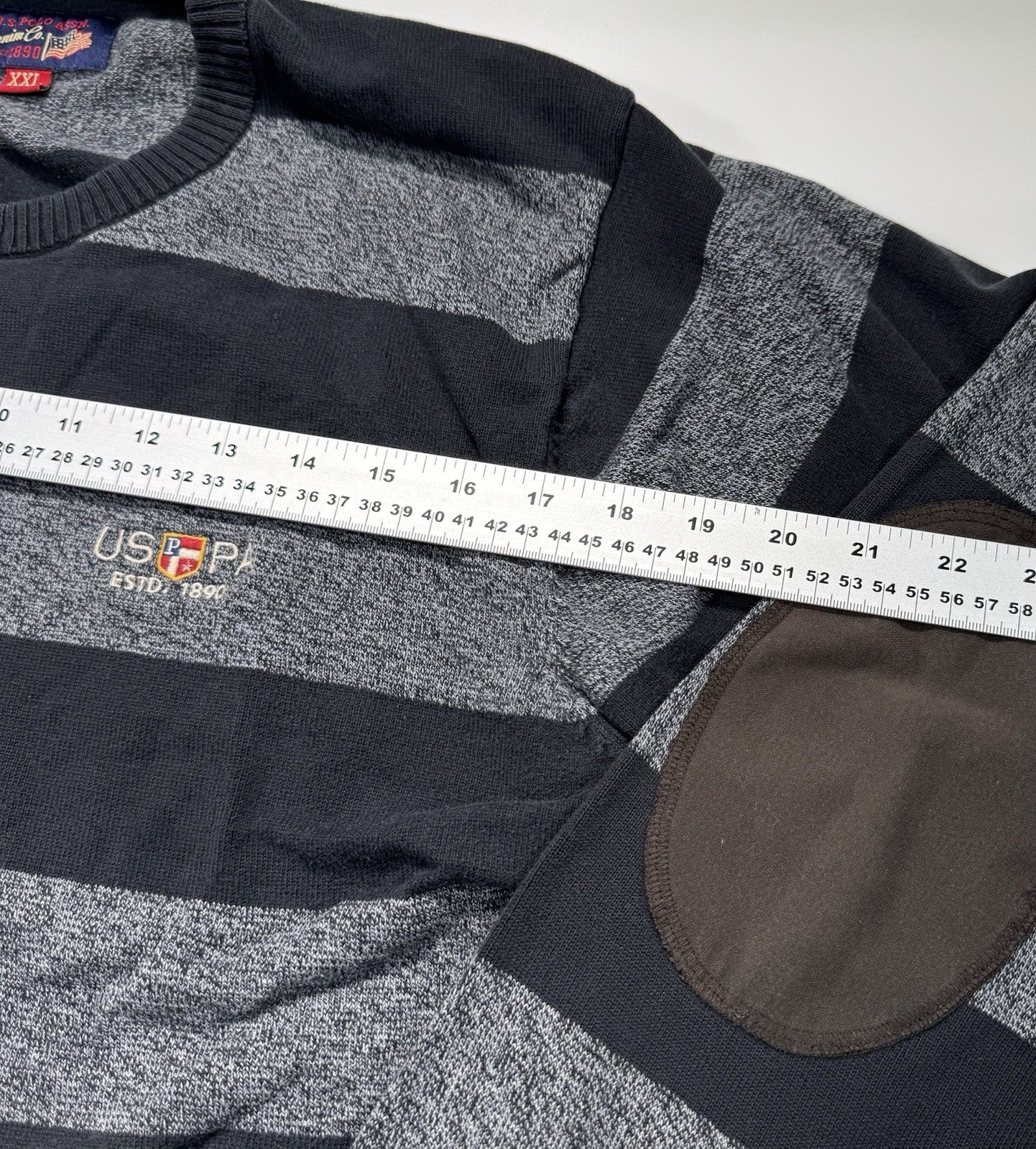 Vintage Polo U.S AssnRugby Soccer Shirt Mens 2XL  Striped Long Sleeve