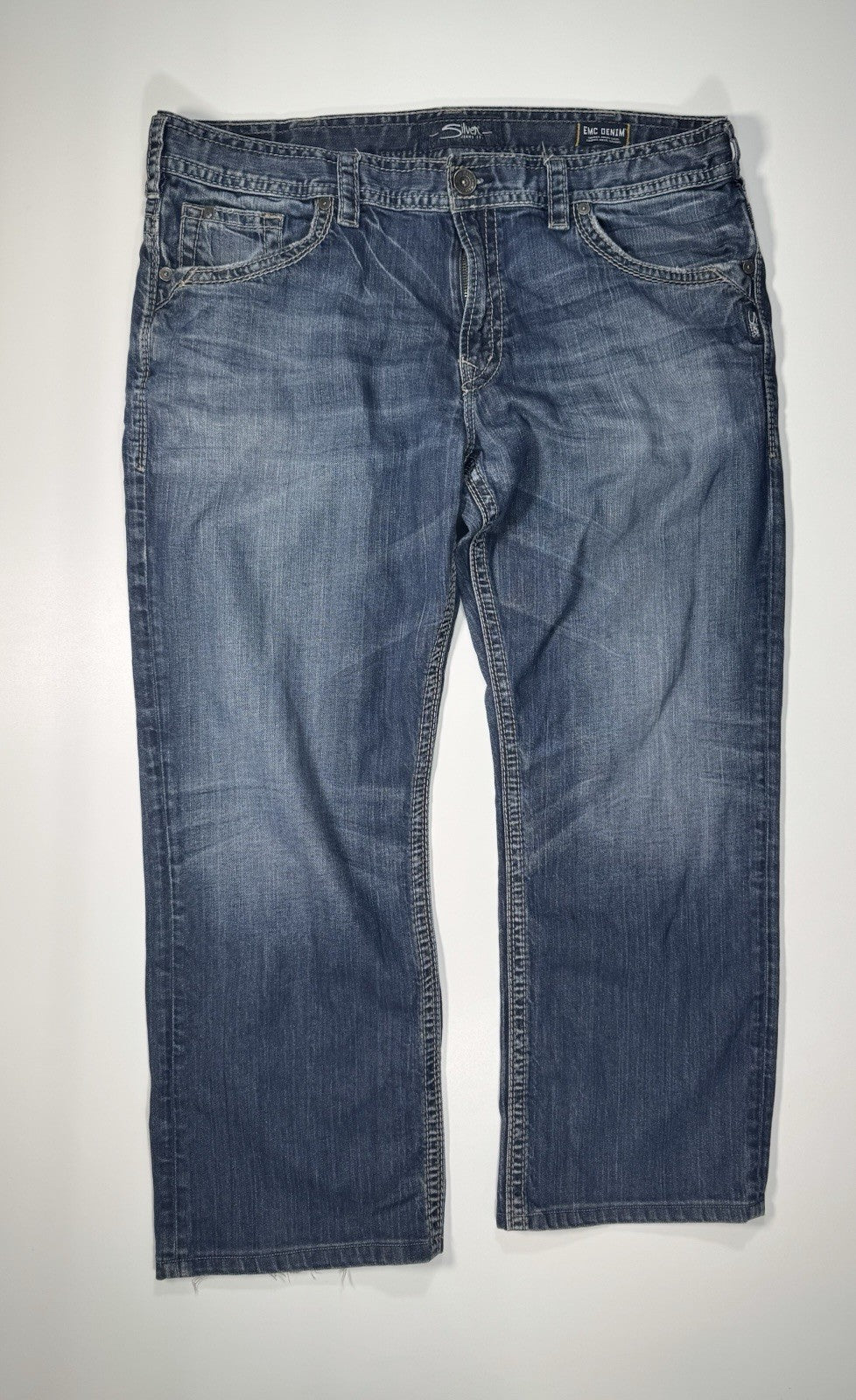 Silver Jeans Gordie Loose Fit Straight Leg Mens 40/29 Distressed Baggy Y2K Feel