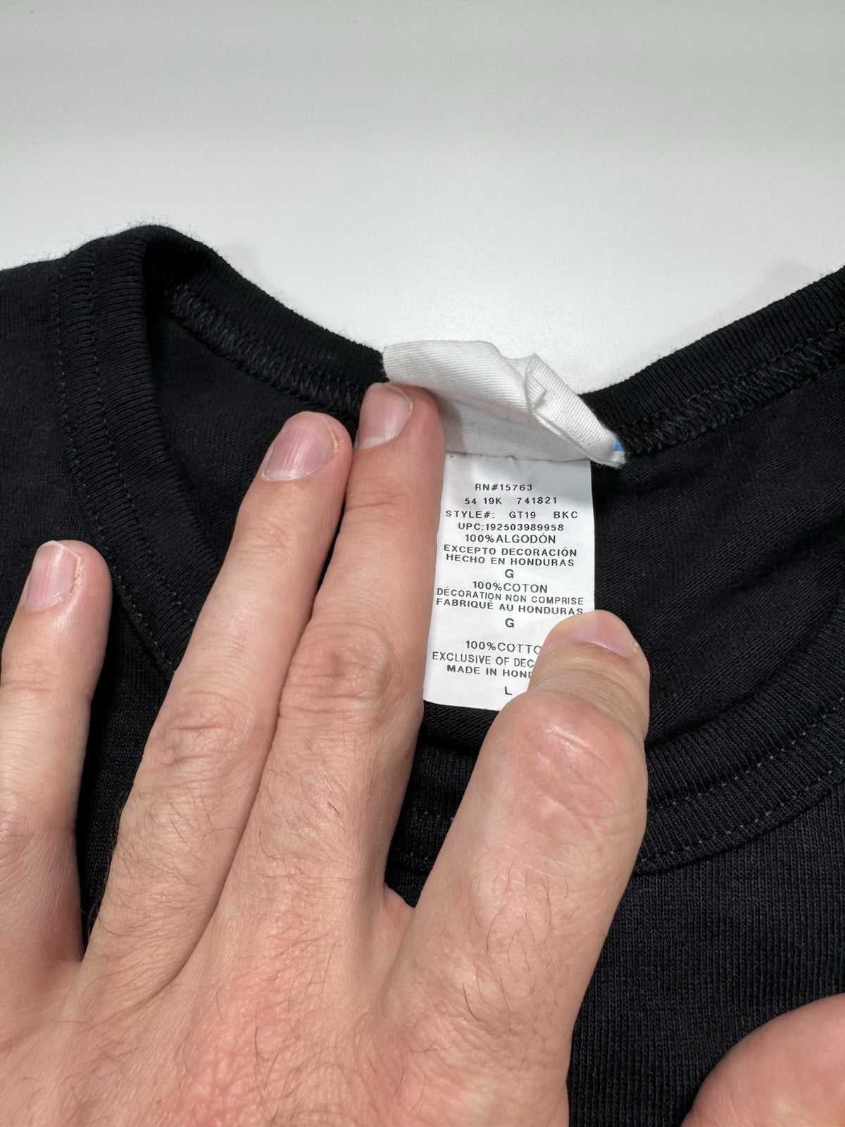 Champion T-Shirt mens Size Large Reverse Weave Black Vintage Read Description