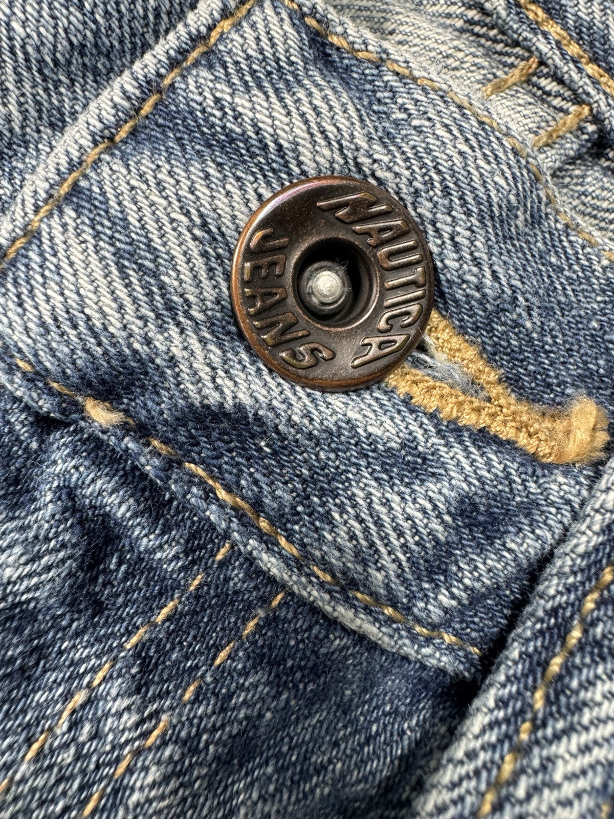 Nautica mens Jeans Size 30x30 Relaxed Fit Straight Leg Flat Front Light Wash