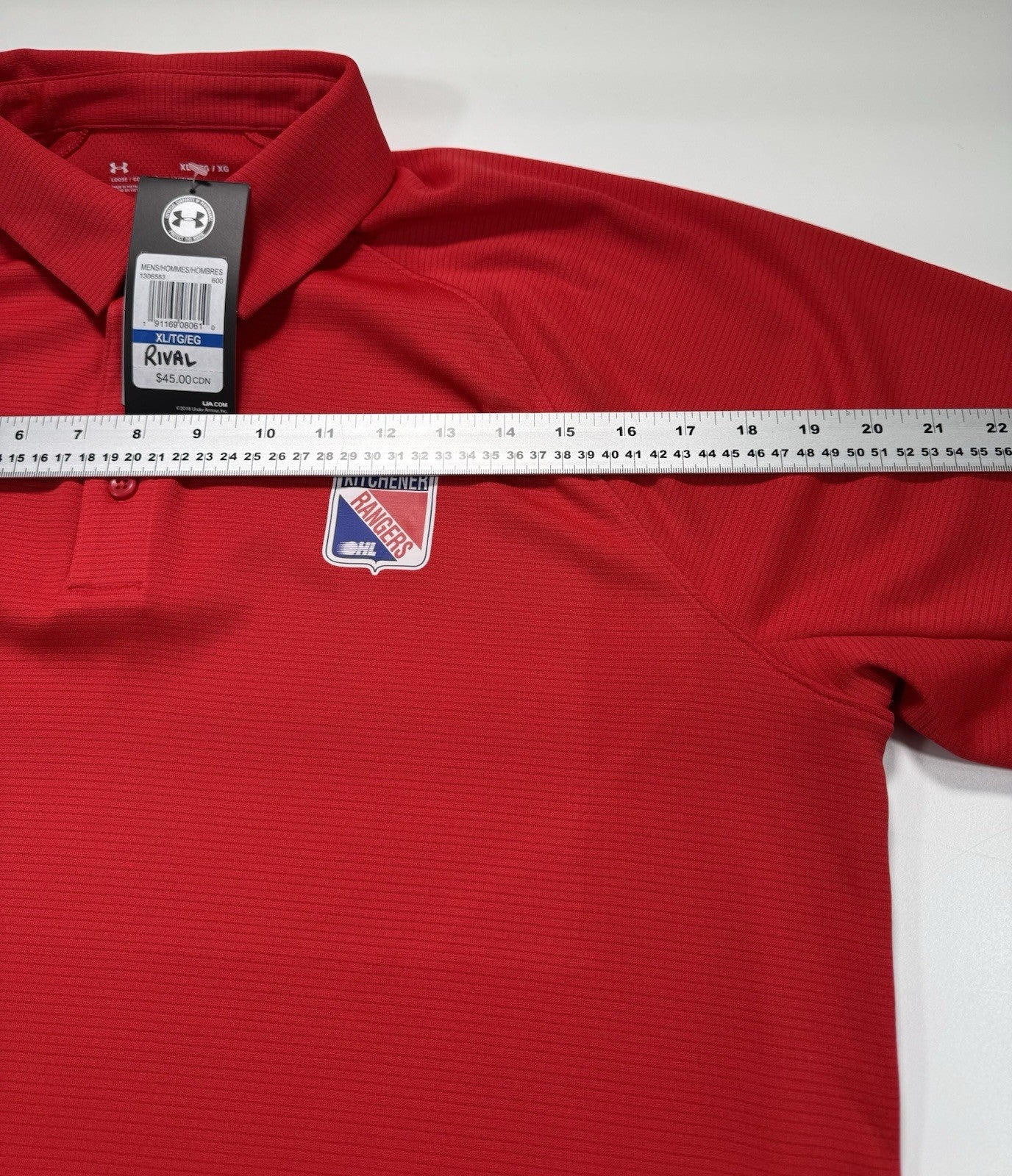 Under Armour Polo Shirt XL Kitchener Rangers Red Golf Heat Gear Brand New