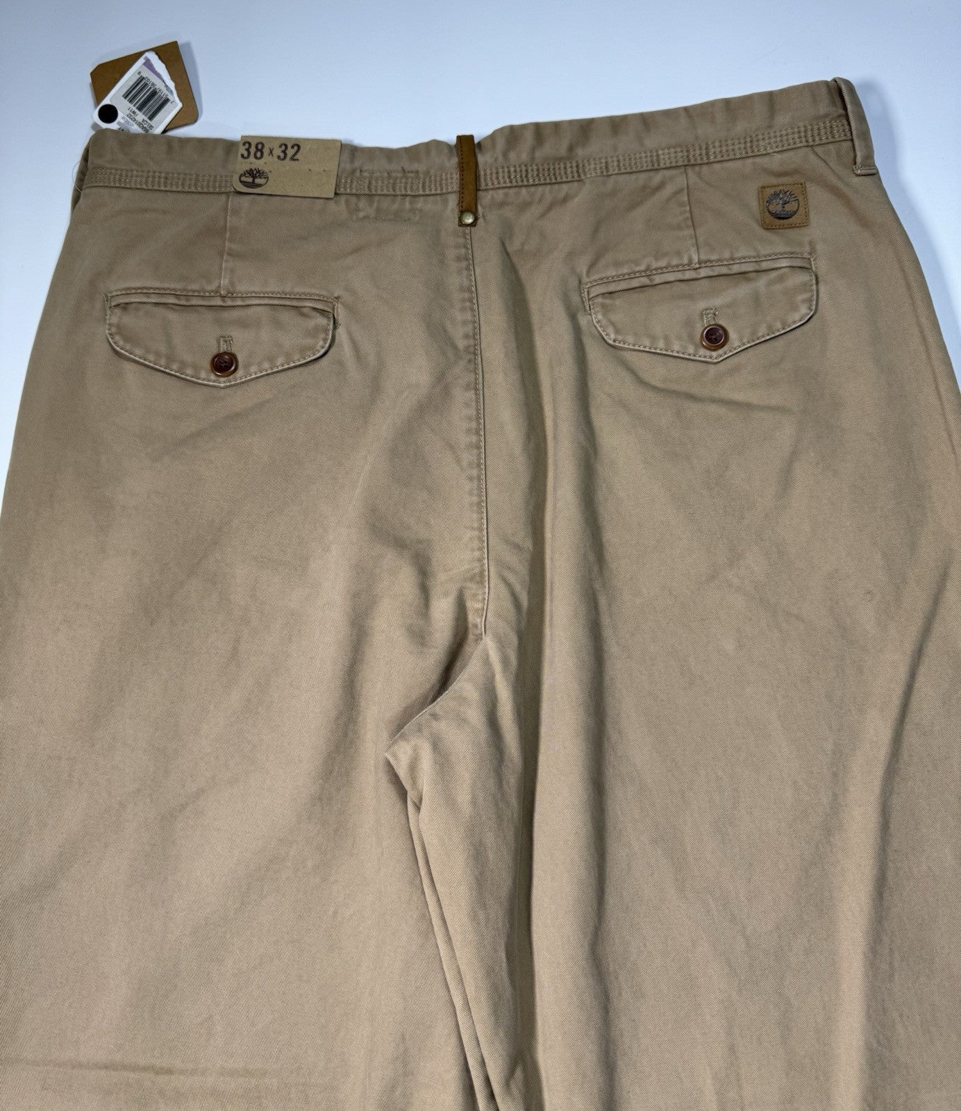 Timberland Flat Front Khaki Pants mens 38x32 Tan Brown Casual Business Work NWT