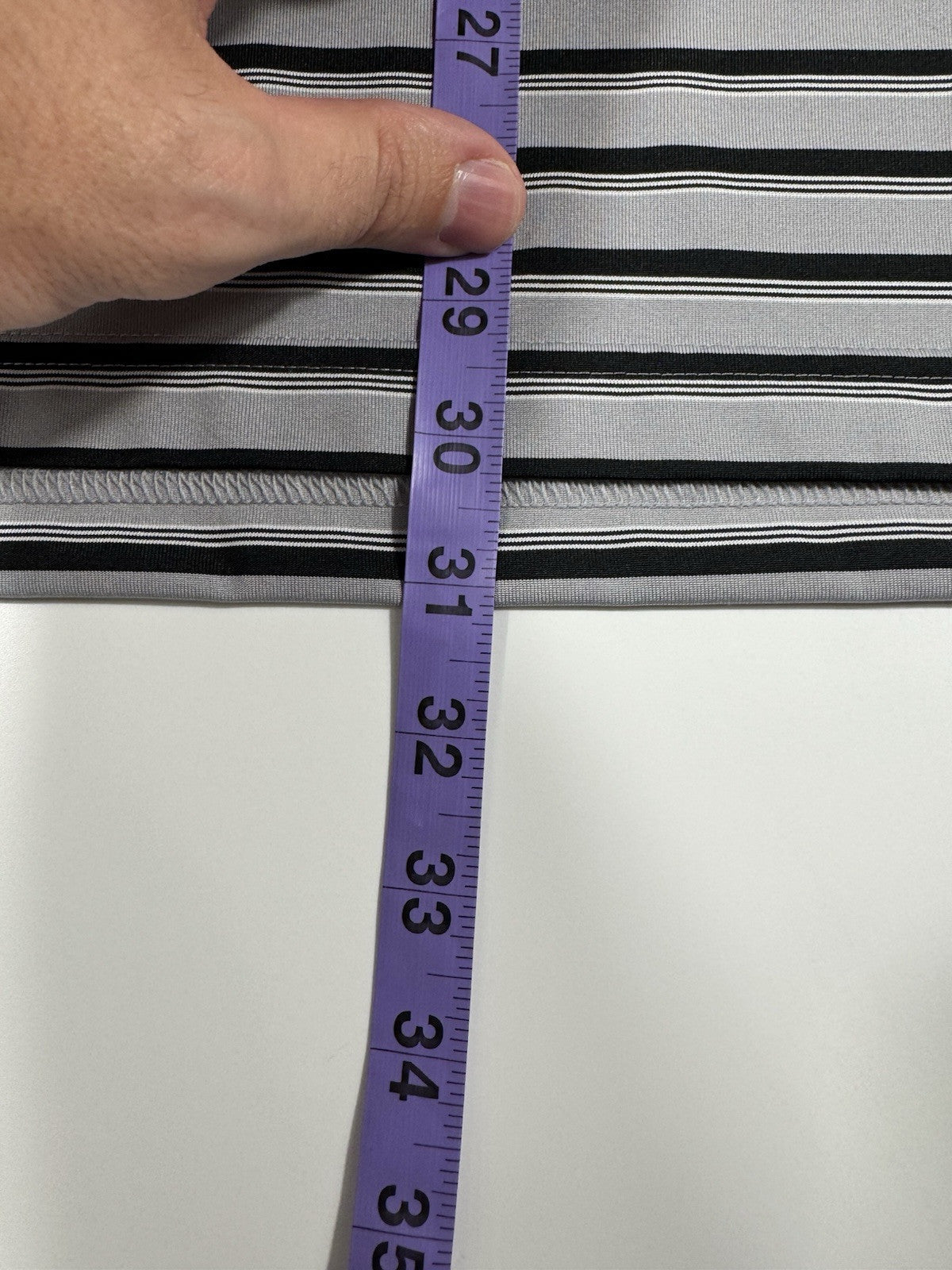 Adidas Mens Climacool Polo Shirt Size Large Grey Golf Striped Performance