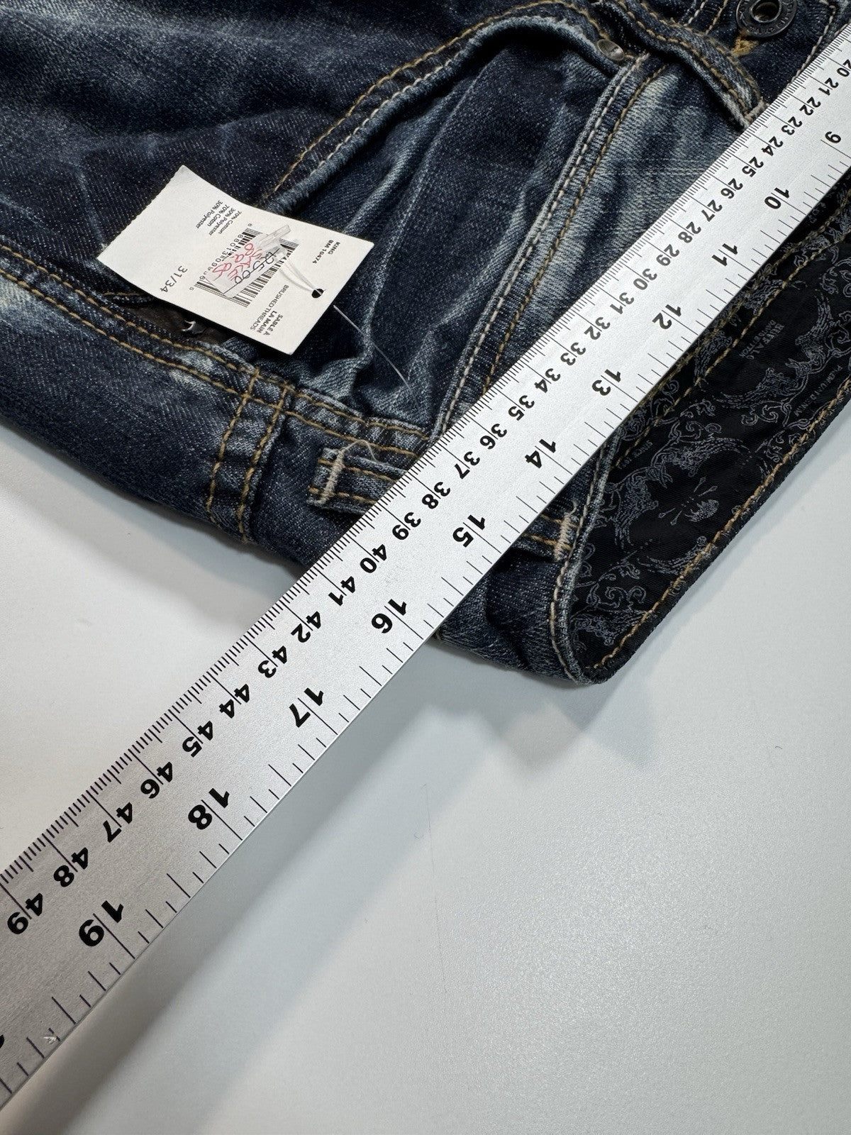 Buffalo David Bitton King Jeans mens 31x34 Blue Low Rise Slim Boot New Msrp 125