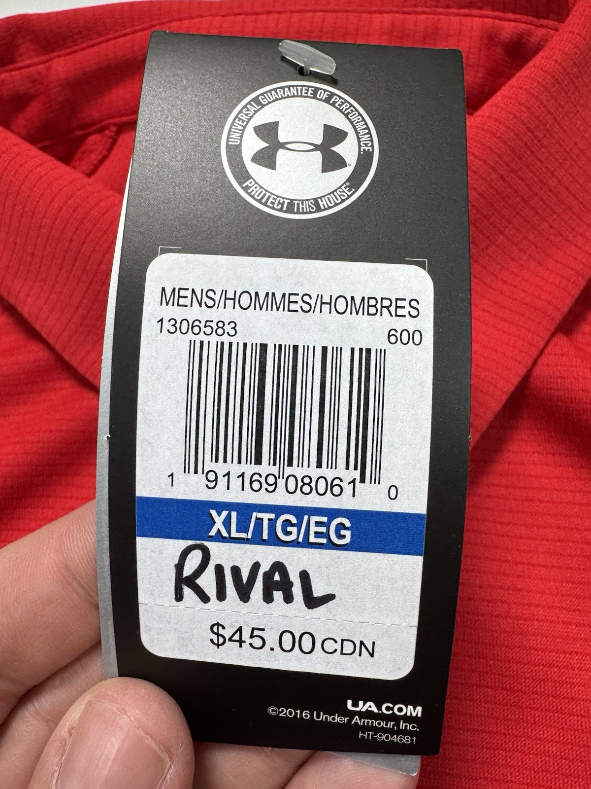 Under Armour Polo Shirt XL Kitchener Rangers Red Golf Heat Gear Brand New