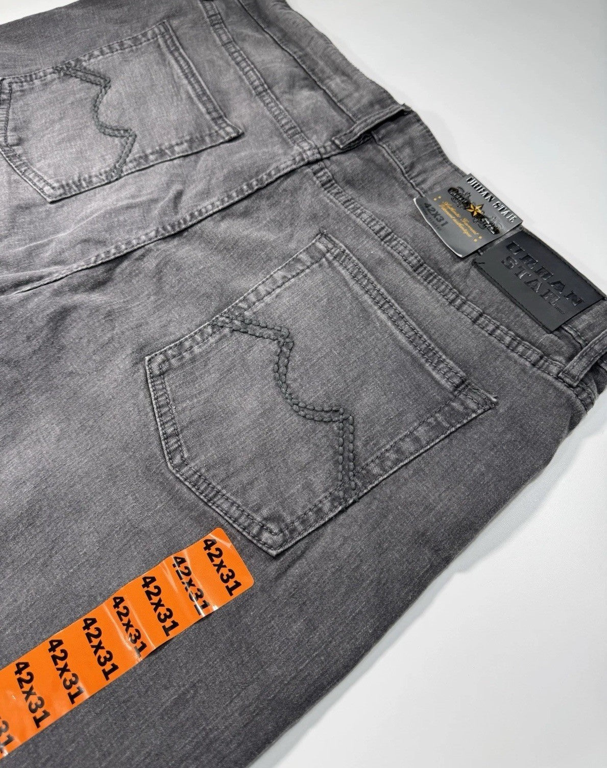 URBAN STAR DENIM JEANS Gray WAIST 42” X 31” INSEAM Brand New