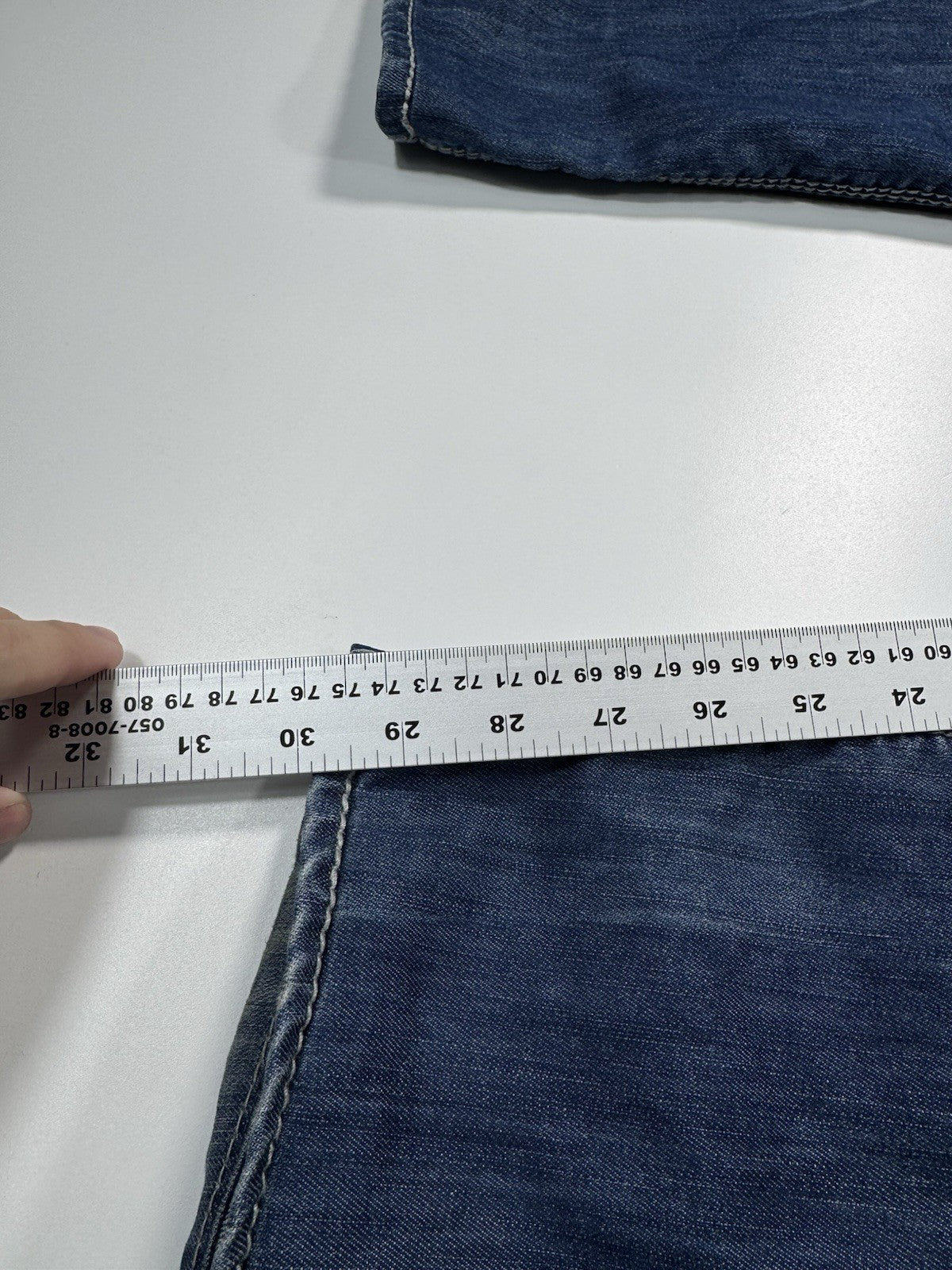 Buffalo David Bitton Evan X Straight mens Blue Jeans Size Distressed 33x34