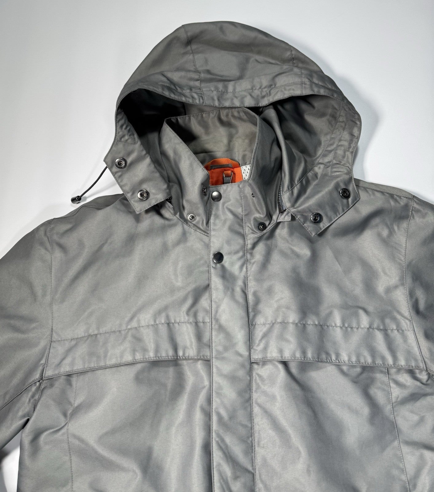 Marc New York Men’s Small Gray Jacket Coat Removable Hood Full Zip Button Down