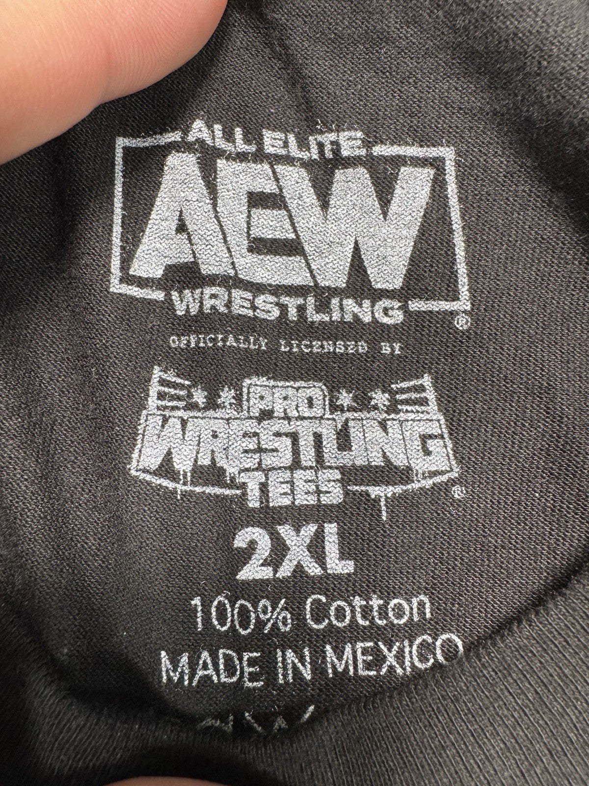 AEW All Elite Wrestling Send Hook Short Sleeve T-Shirt mens Size 2XL Black