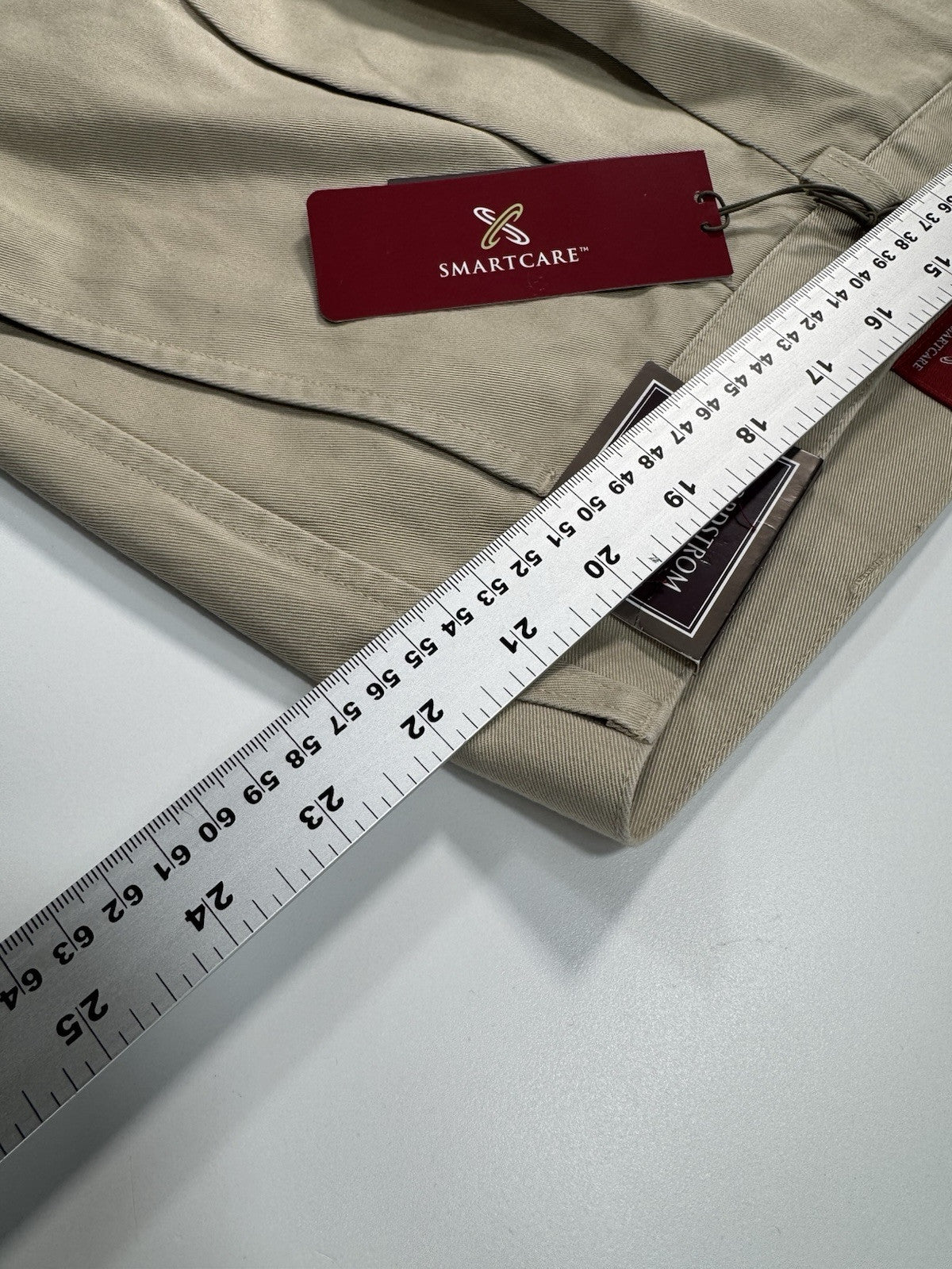 Nordstrom Smartcare Men’s Wrinkle Free Dress Pants 44x30 Khaki Brown NWT