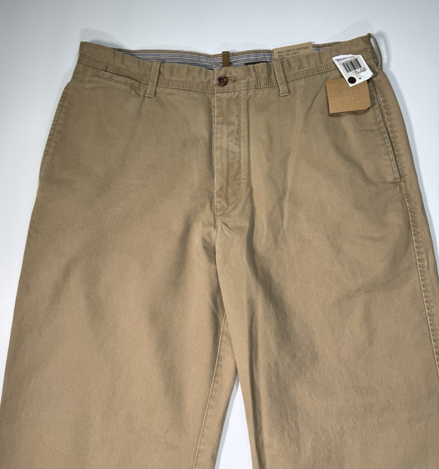 Timberland Flat Front Khaki Pants mens 38x32 Tan Brown Casual Business Work NWT