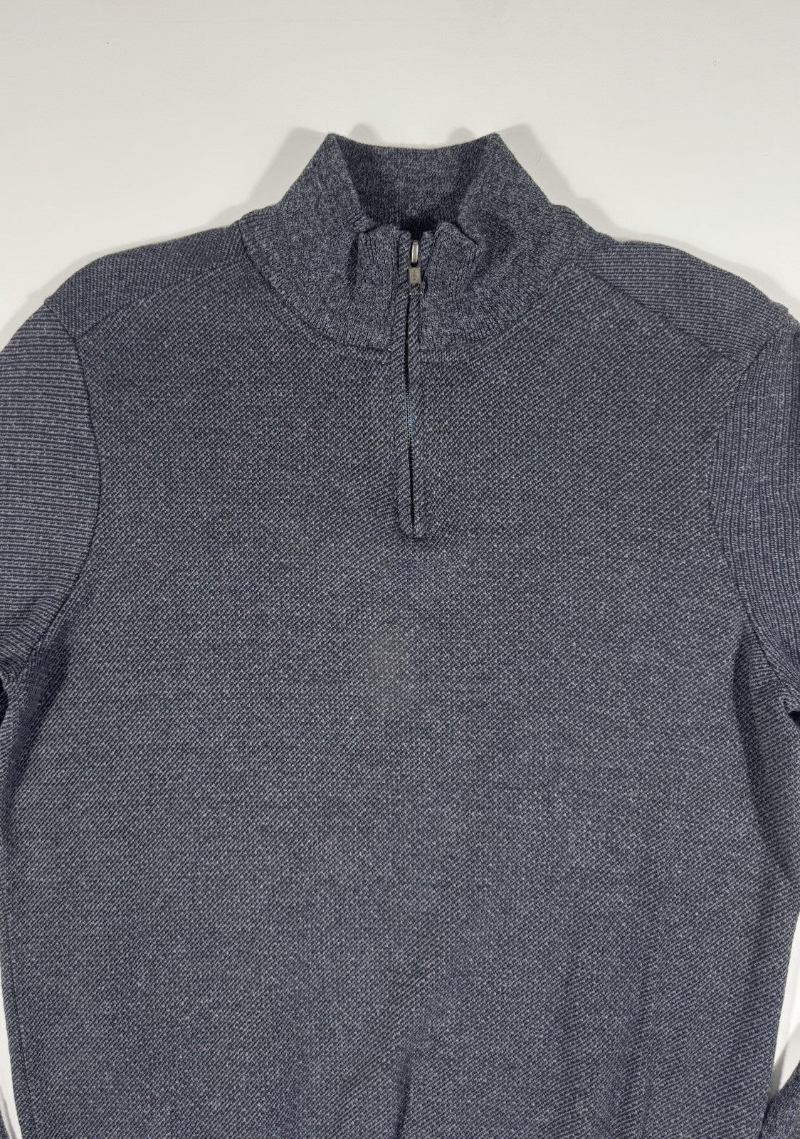 Robert Graham 1/4 Zip Pullover Sweater Men’s Size L Dark Gray