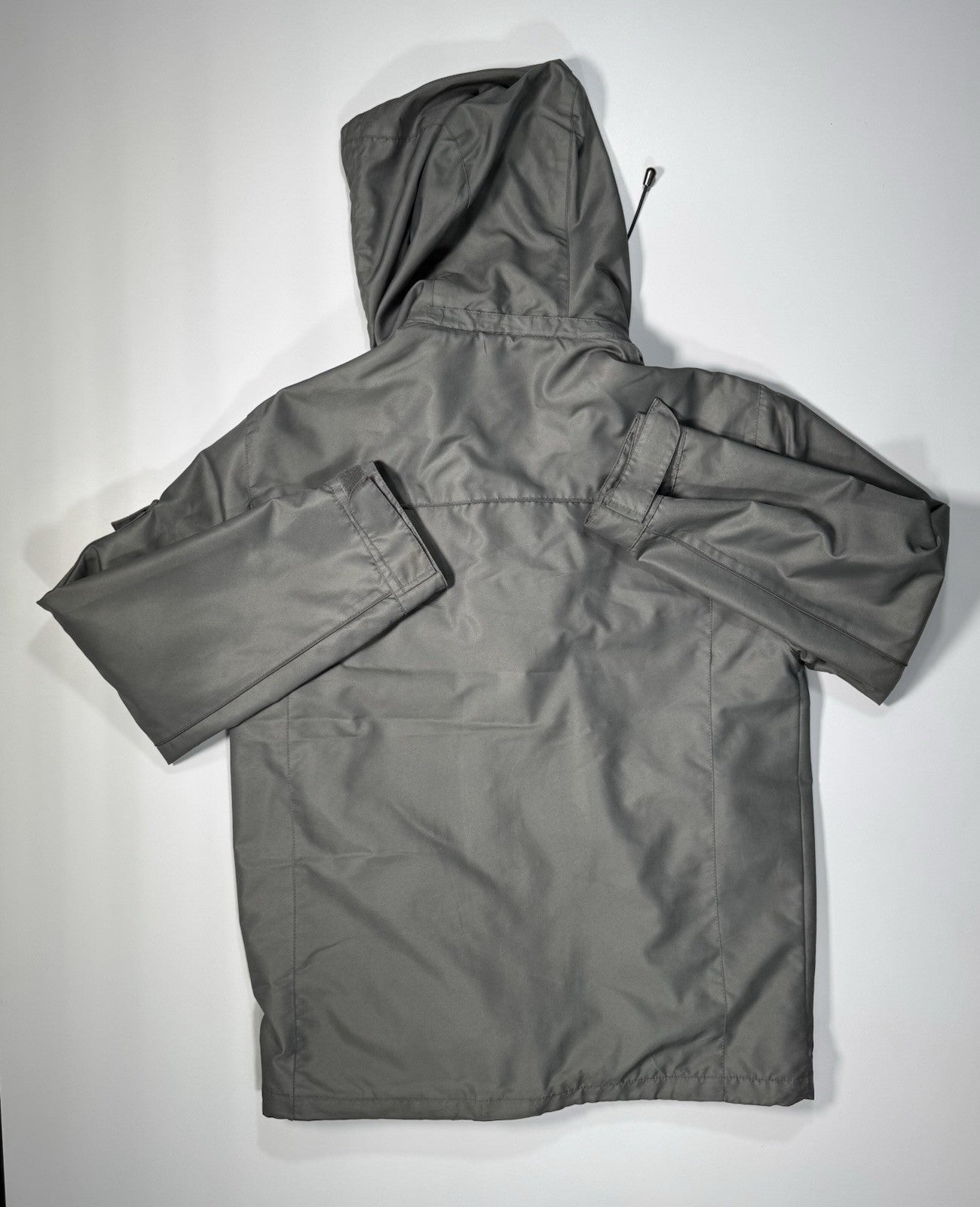 Marc New York Men’s Small Gray Jacket Coat Removable Hood Full Zip Button Down