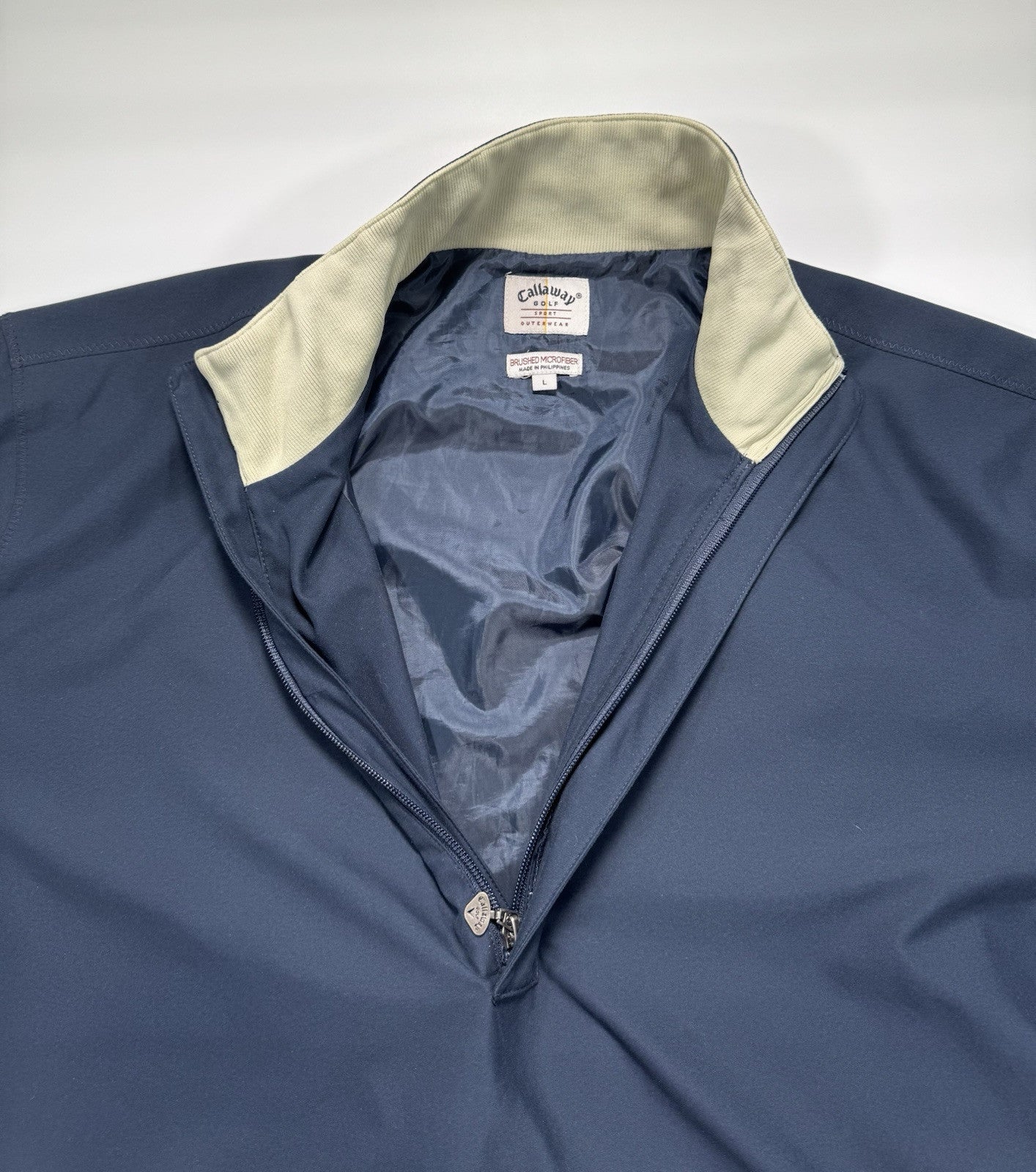 Callaway Golf Sweatshirt Mens Large 1/4 Zip Pullover Brushed Microfiber