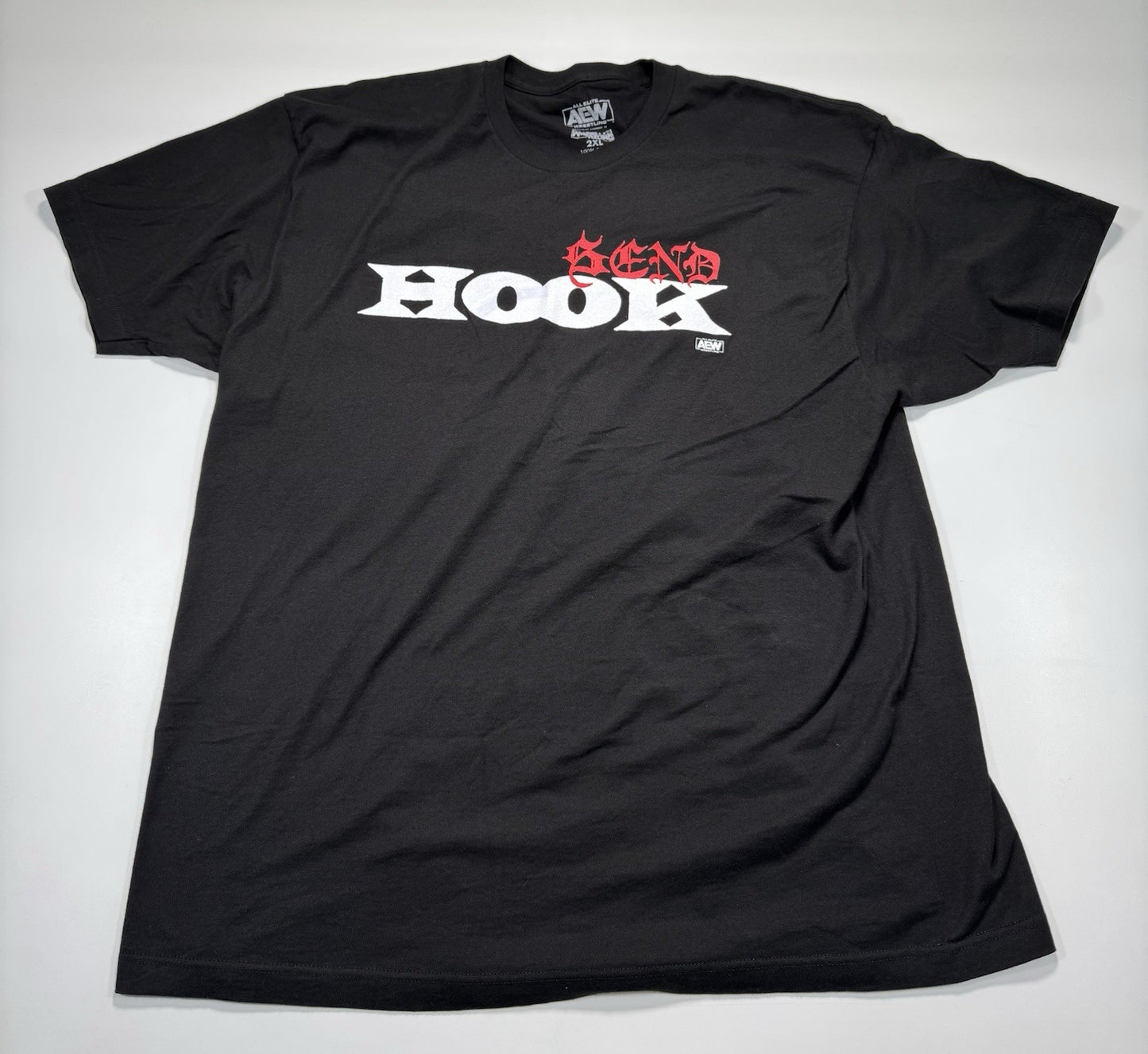 AEW All Elite Wrestling Send Hook Short Sleeve T-Shirt mens Size 2XL Black
